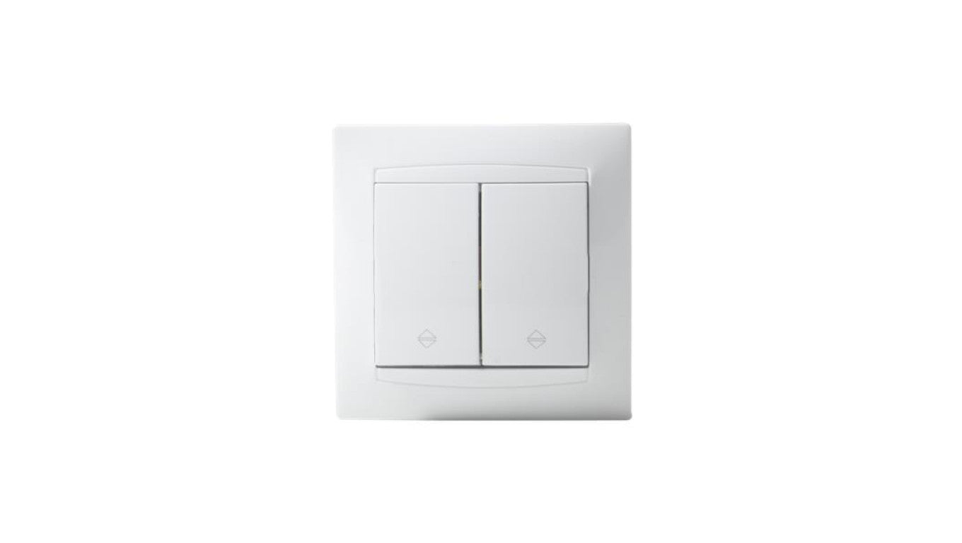Łącznik schodowy podwójny LUNA, 10A-250V~, biały (9206-32)