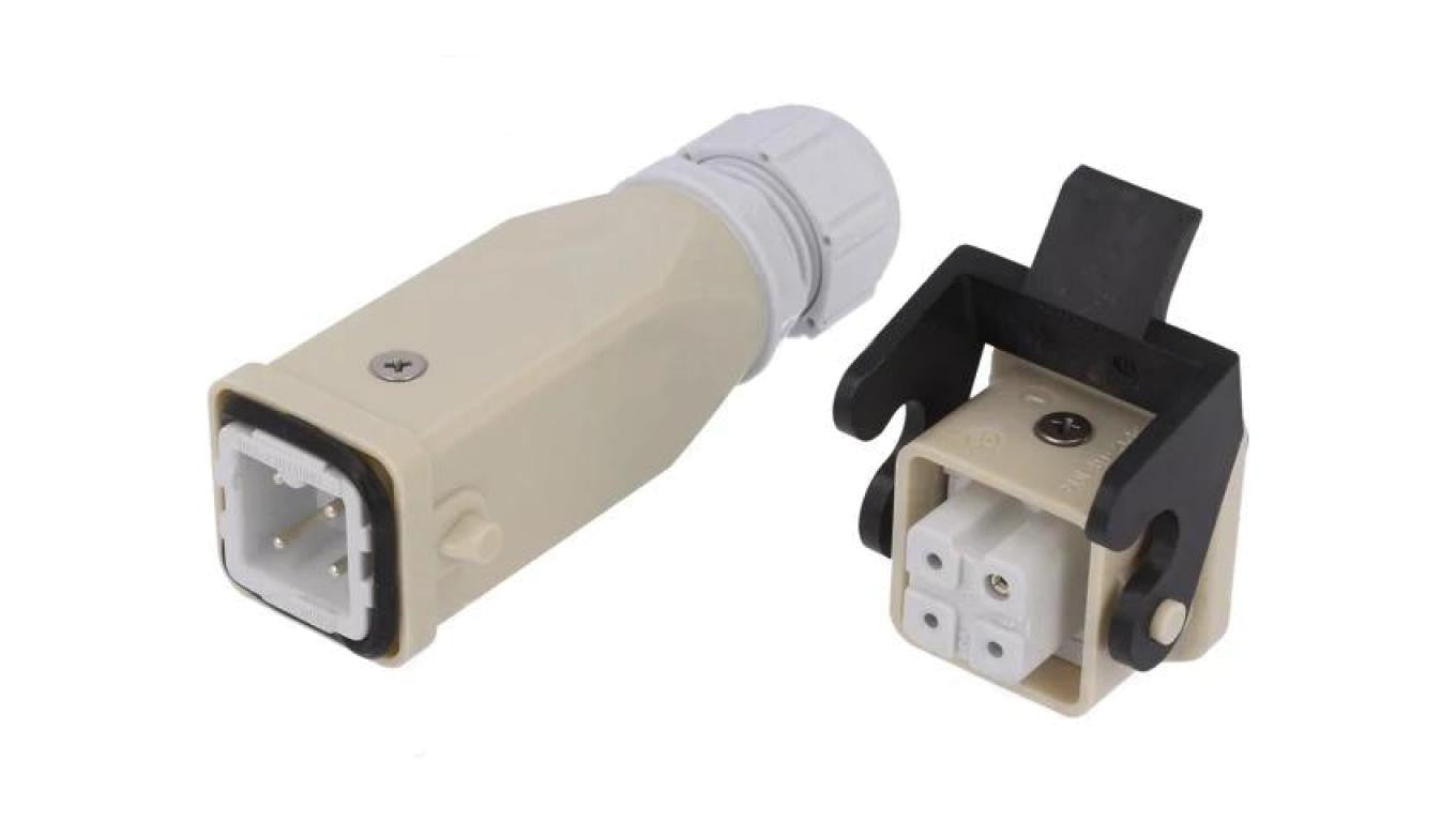 Złącze HDC męski + żeński C146 4-PIN 3+PE rozmiar A3 M20 C146 10E003 922 4
