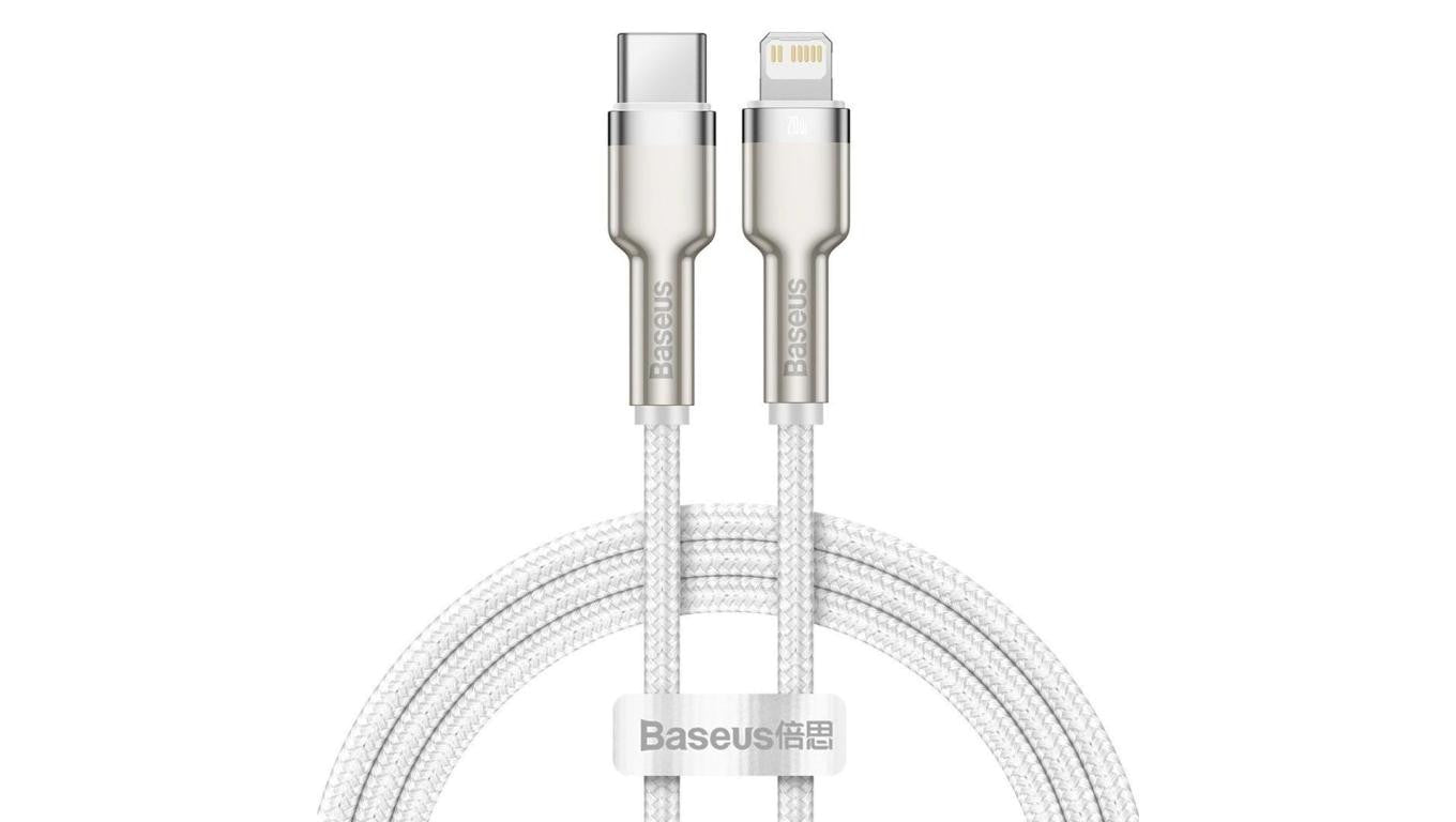 BASEUS KABEL USB-C LIGHTNING CAFULE PD 1M BIAŁY