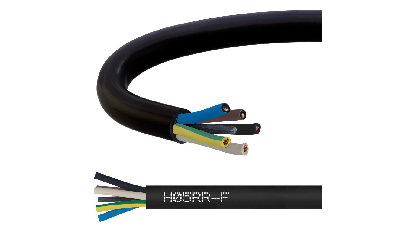 Przewód w gumie H05RR-F / OW 5x4 300/500V Elektrokabel /100m/