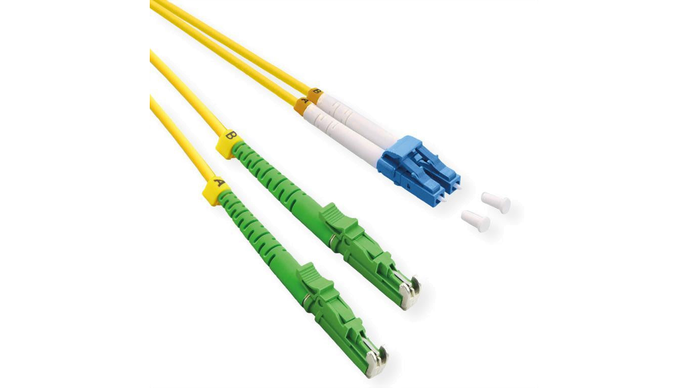 ROLINE kabel światłowodowy duplex 9/125µm OS2, LSH APC / LC UPC, LSOH, żółty, 5 m