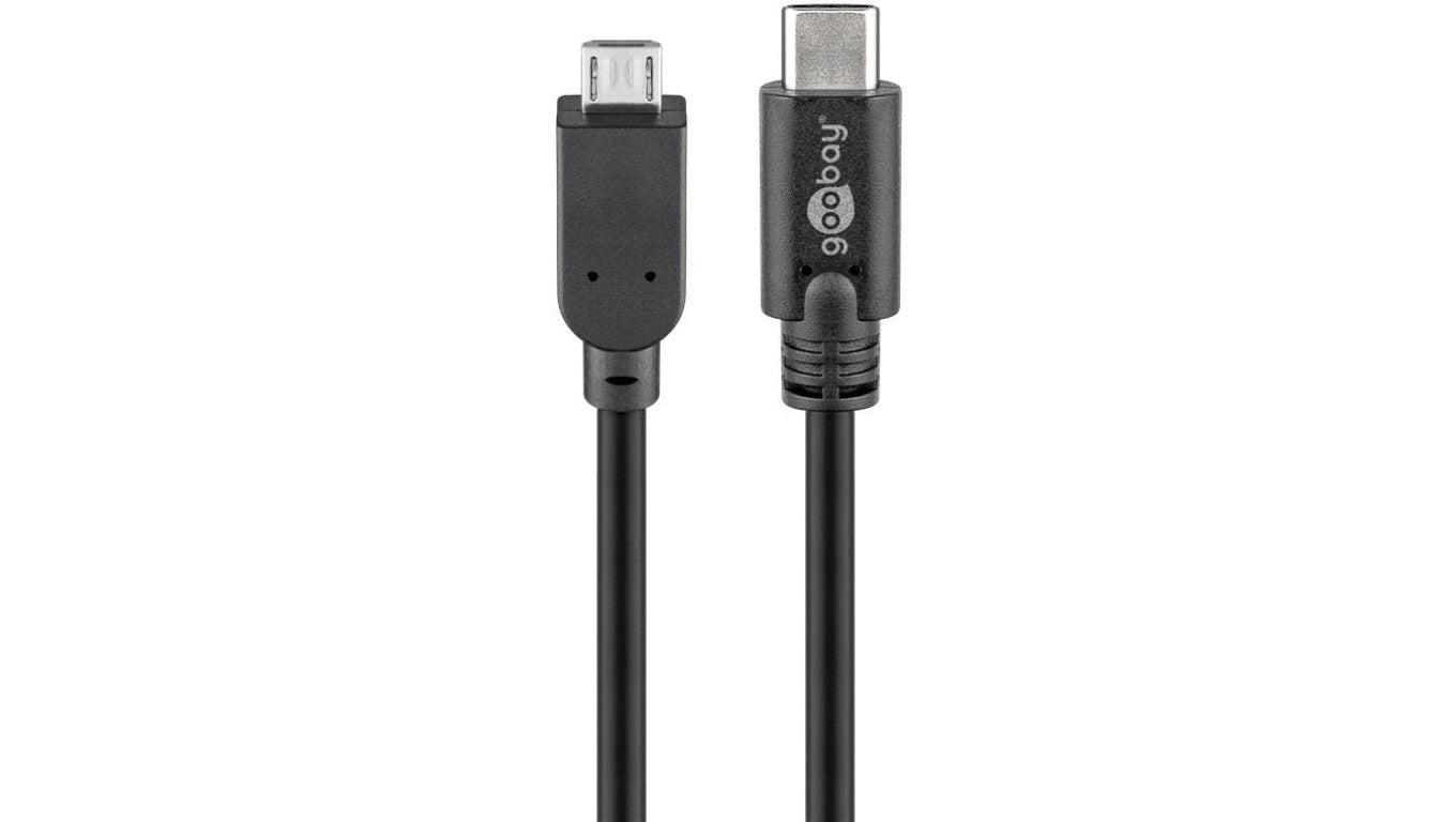 Kabel USB 2.0 USB-C™ na Micro-B 2.0, czarny - Długość kabla 1 m