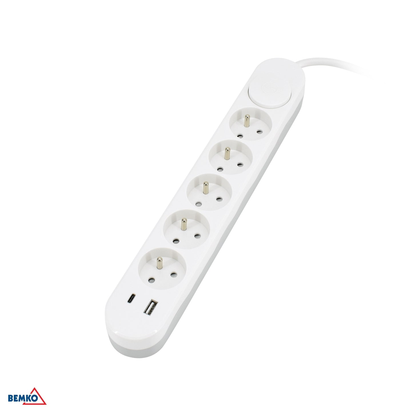 Przedłużacz NB 5X 2P+Z+WYl. 1.5MM X 2.0M + 2x USB(C+A)