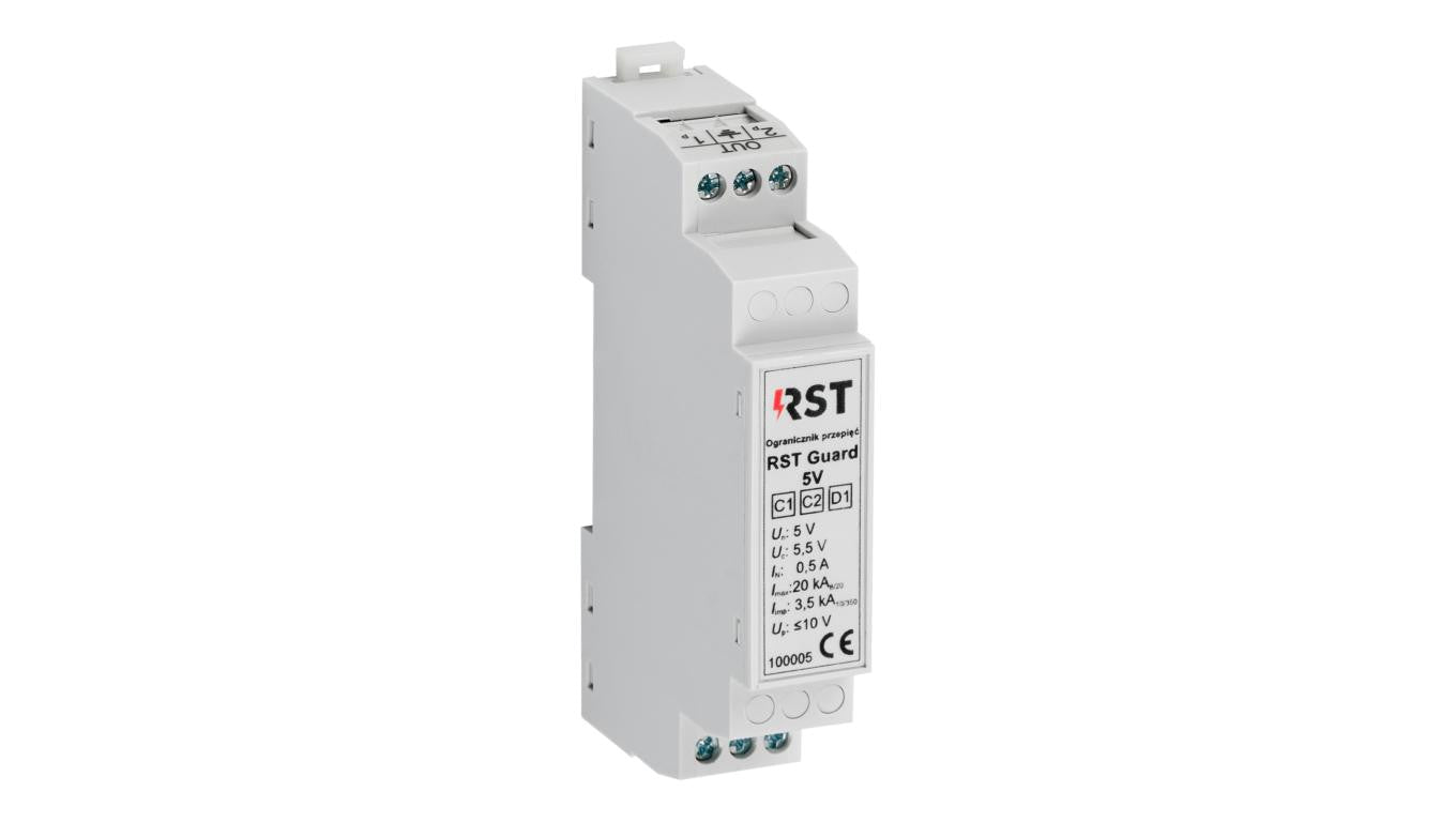 Ogranicznik przepięć do ochrony systemów sterowania i kontrolno-pomiarowych, RST Guard 5V 100 005