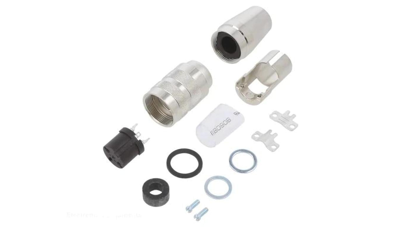 Złącze M16 wtyk żeński lutowanie na przewód 3-PIN 5A 300V C09131D0031002U