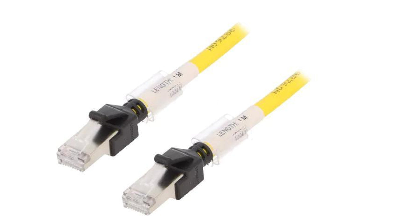 Patch cord RJ45 wtyk,z obu stron żółty XS6W-6LSZH8SS100CM-Y
