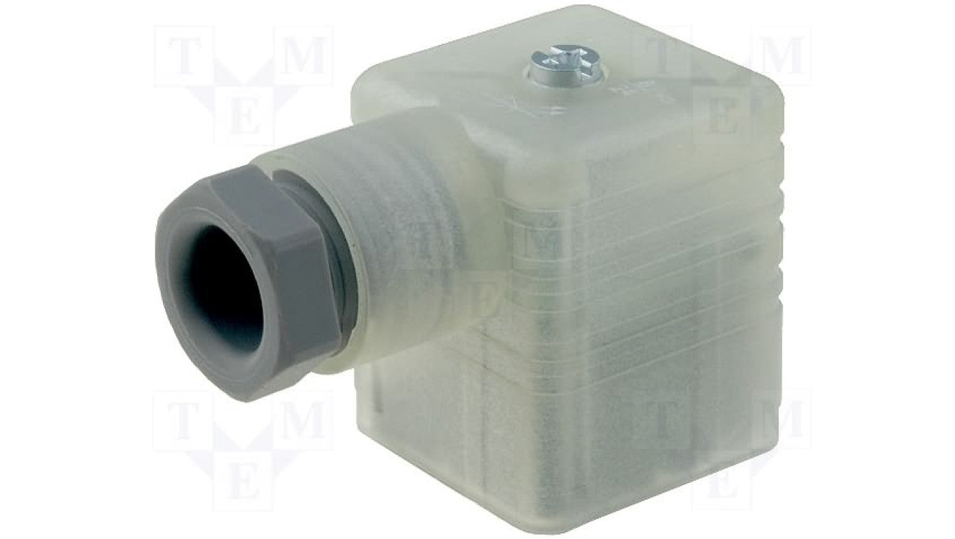 Złącze zaworowe serii GDM żeński 3-PINowe (2+PE) śrubowe M16 dioda LED 110 VAC/DC 10 A GDML 2016 LED 120 VR YE grau