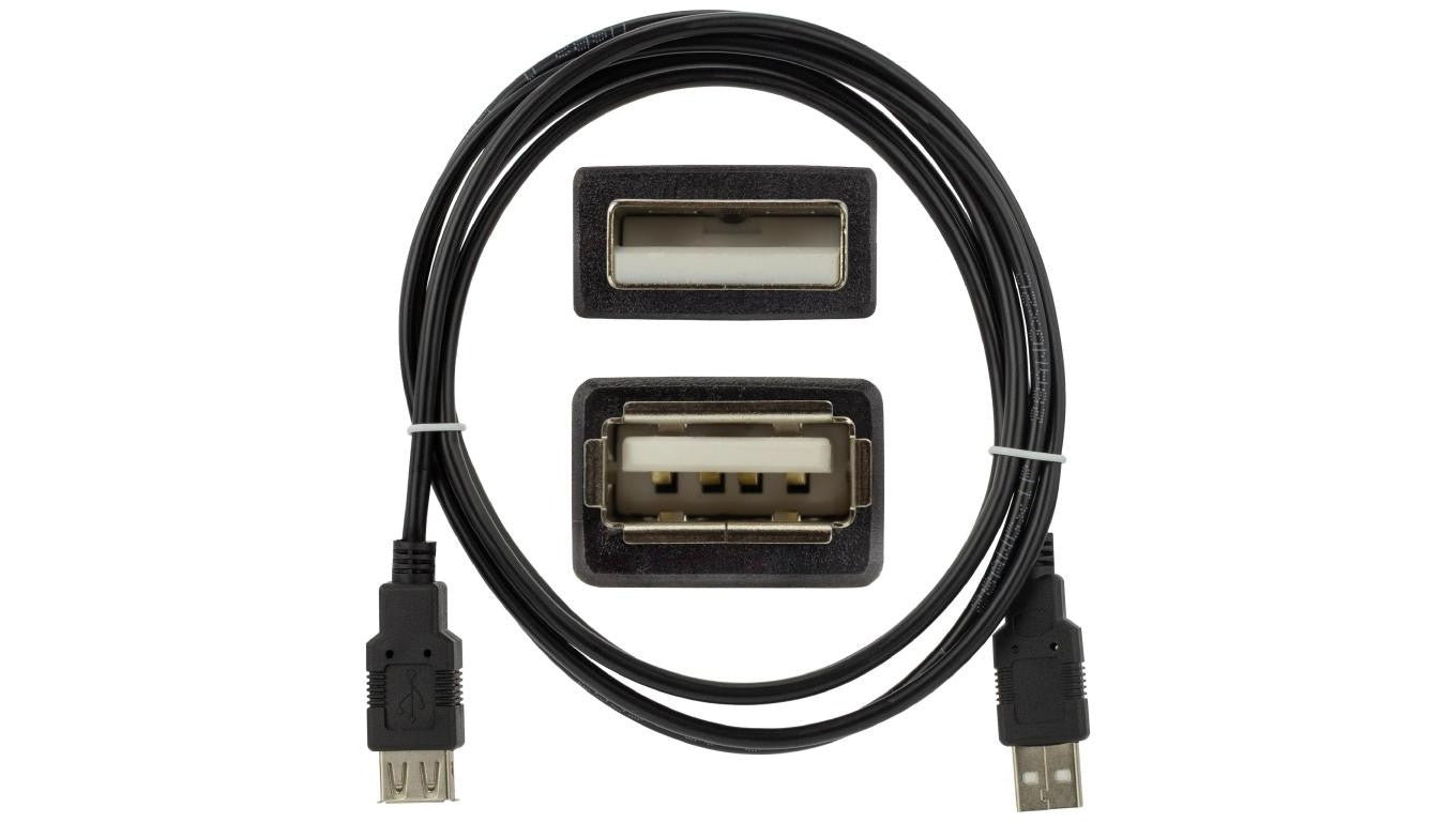 NEKU Kabel przedłużacz USB 2.0 A (wtyk / gniazdo) czarny 1,8m