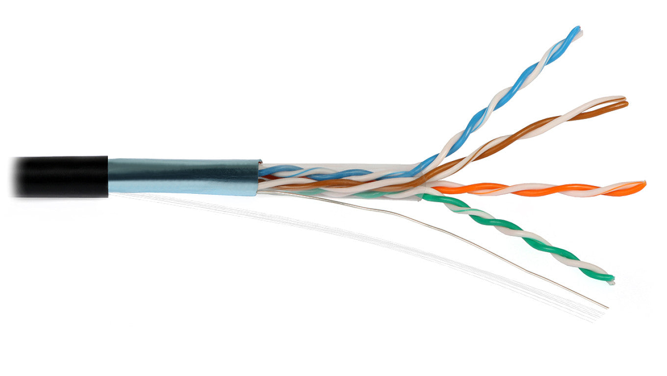 Przewód NETSET BOX F/UTP 5e skrętka ekranowana, zewnętrzna odporna na UV E1517_305 23177 /305m/