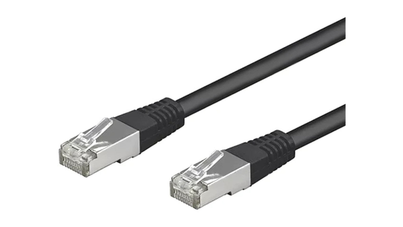 Patch cord SF/UTP 5e linka CCA PVC czarny 50m 26AWG 68674