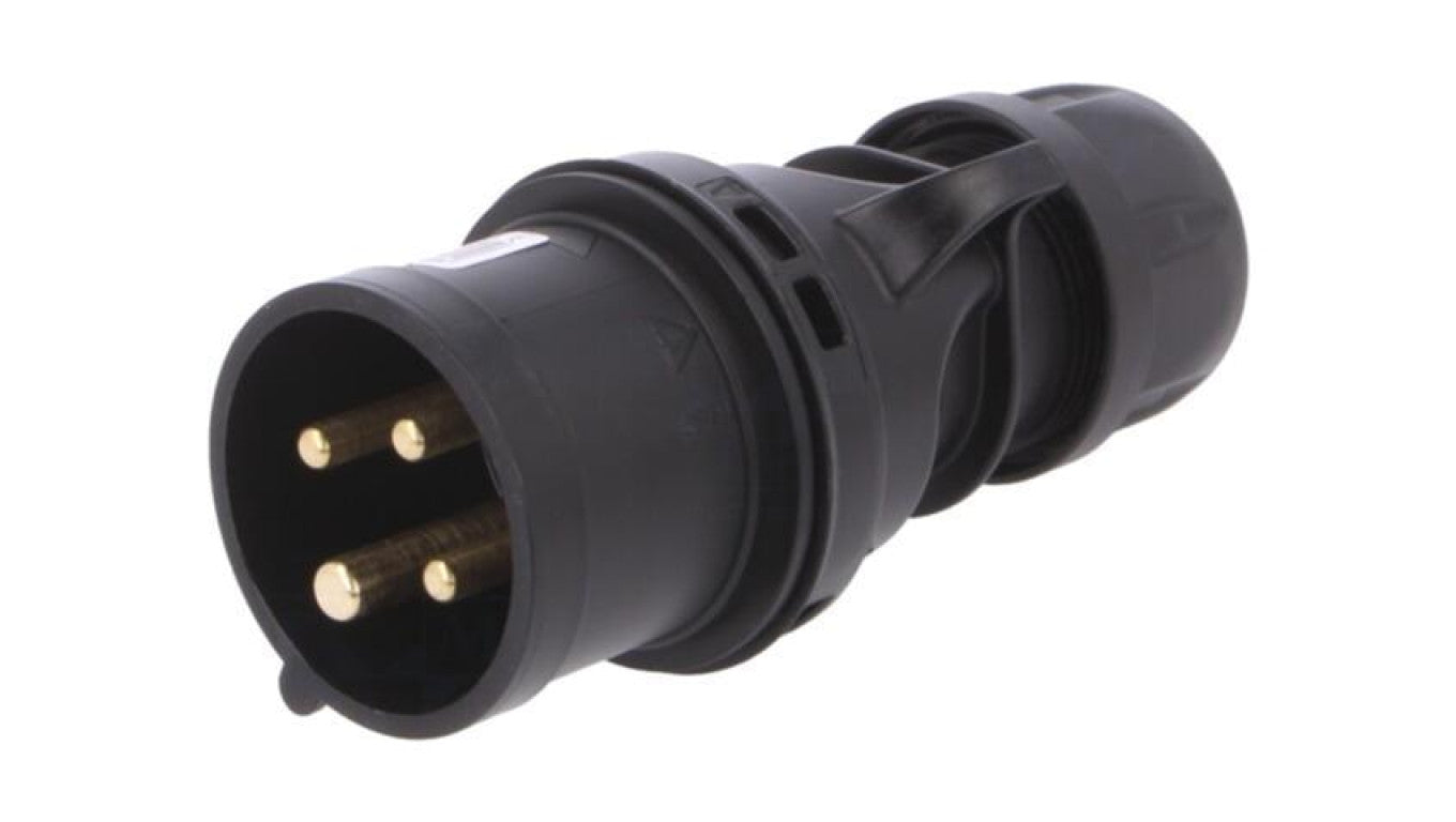 Złącze zasilające 3-fazowe AC, wtyk męski, 16A/400VAC, IP44 014-6X