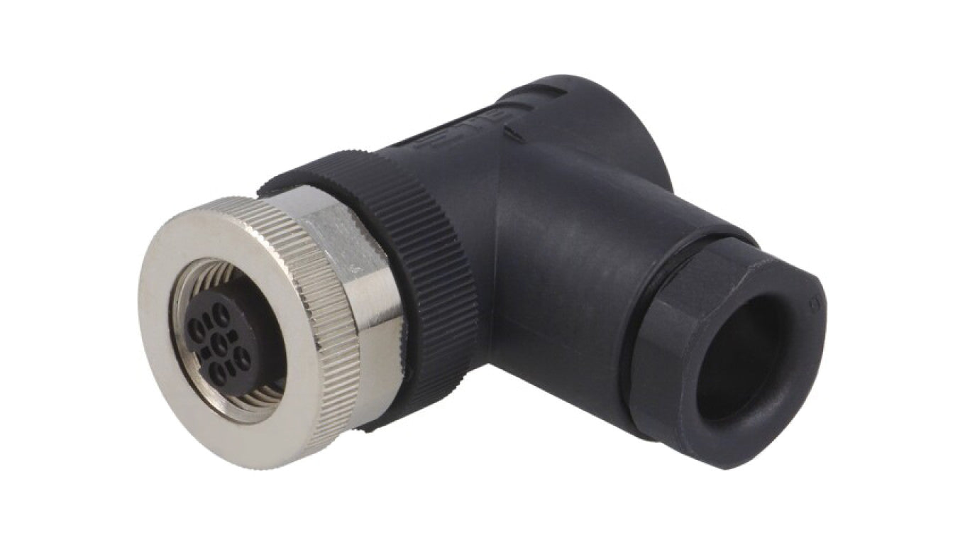 Złącze okrągłe M12 żeńskie kątowe nieekranowane 5-PIN 60V PG9 T4112002051-000