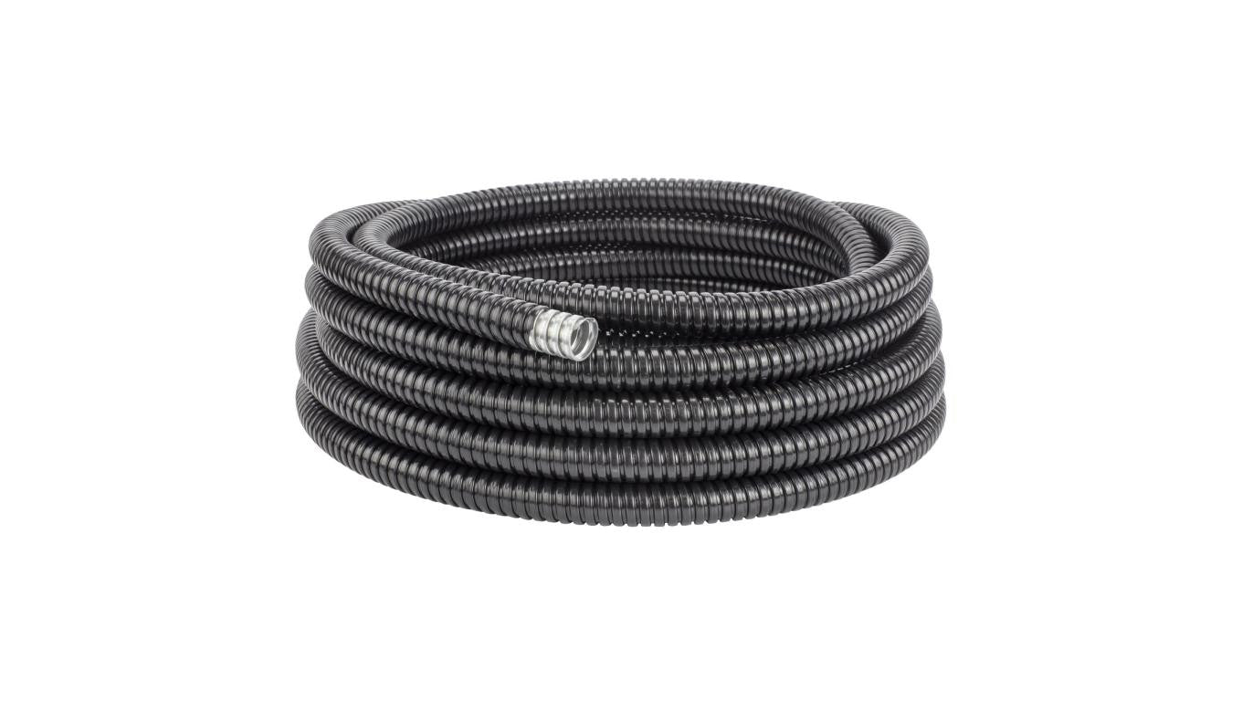Peszel ochronny metalowy Anaconda Multitite roz.32 34/28,1mm - karbowana elastyczna FCC w powłoce PVC 1250N UV IP67 czarny /30m/