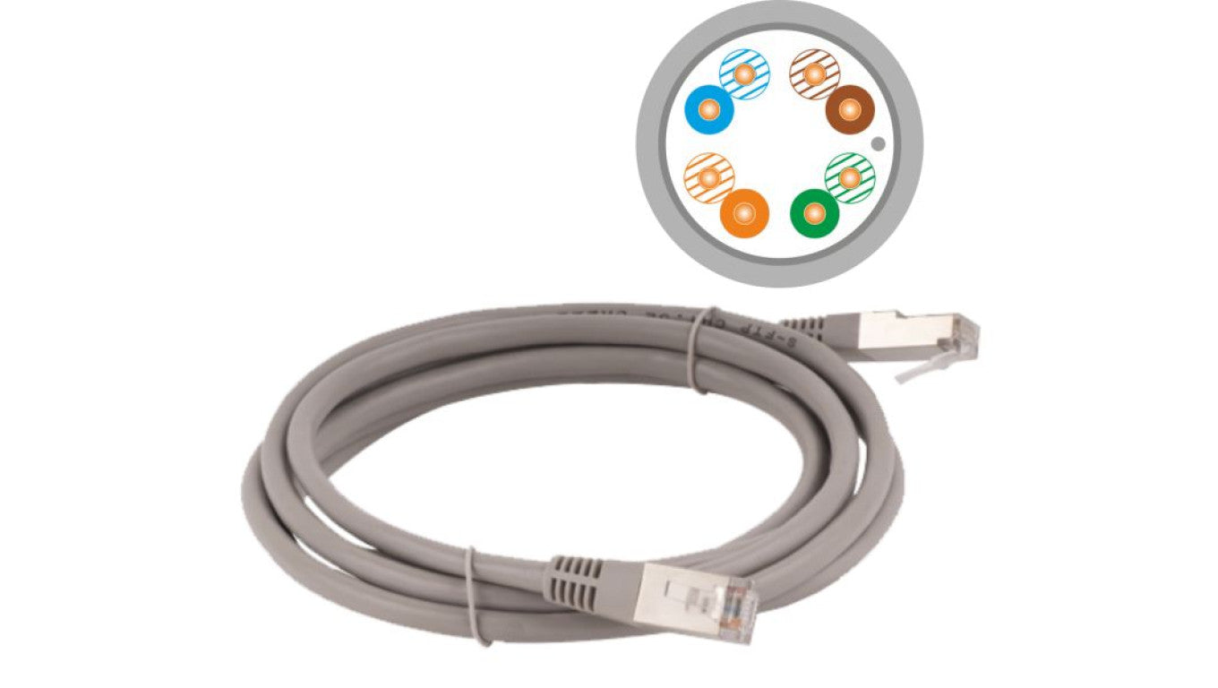 Patch-cord F/UTP kat.5e PVC 3.0m szary KKF5SZA3.0