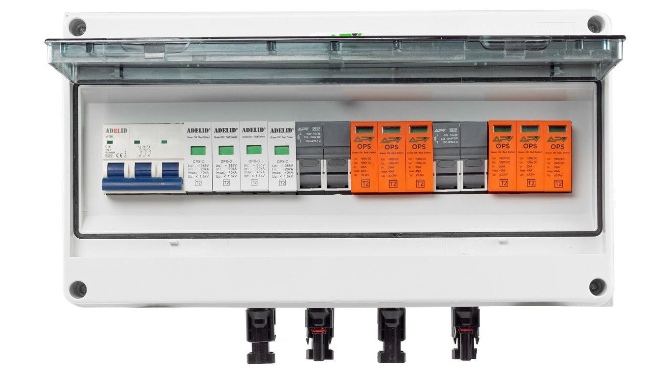 Rozdzielnica PV 1000V DC/AC 2-stringi, 1-rzędowa APV-RPV-2-18