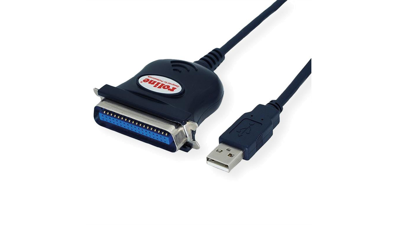 ROLINE Kabel konwertera USB na IEEE 1284, czarny, 1,8 m