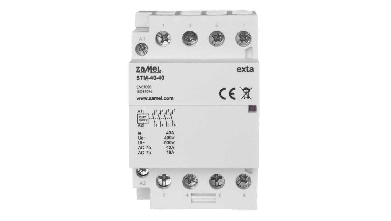 Stycznik modułowy instalacyjny 40A 4xZ 230V AC typ: STM-40-40 EXT10000296