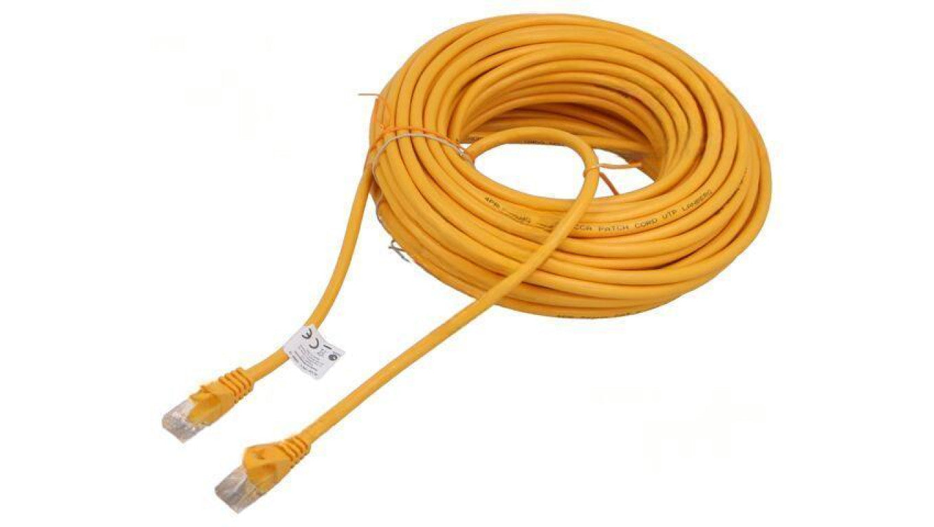 Patch cord U/UTP Cat: 6 RJ45 wtyk z obu stron linka CCA 20m PCU6-10CC-2000-O