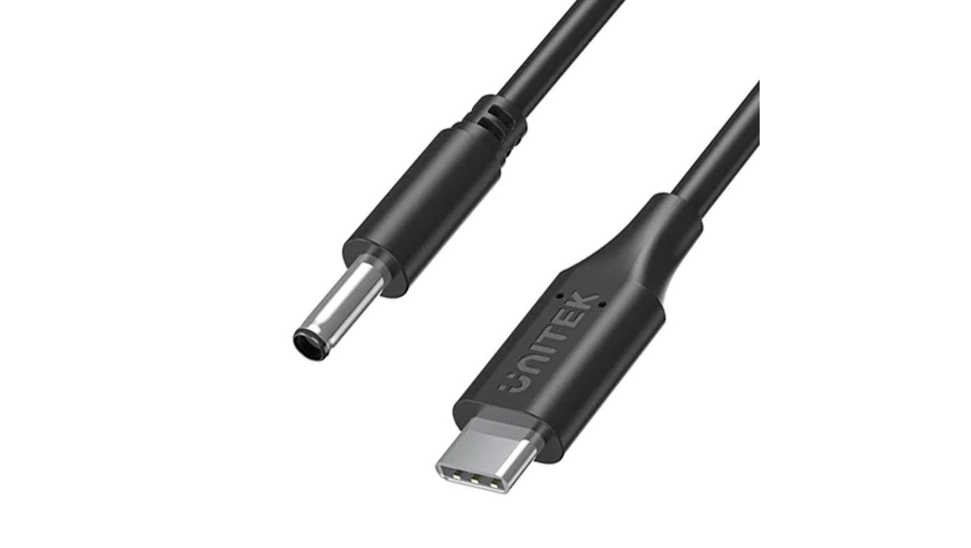 UNITEK Kabel zasilający USB-C - DC 4,5x3mm 65W PD do laptopów Dell 1,8m