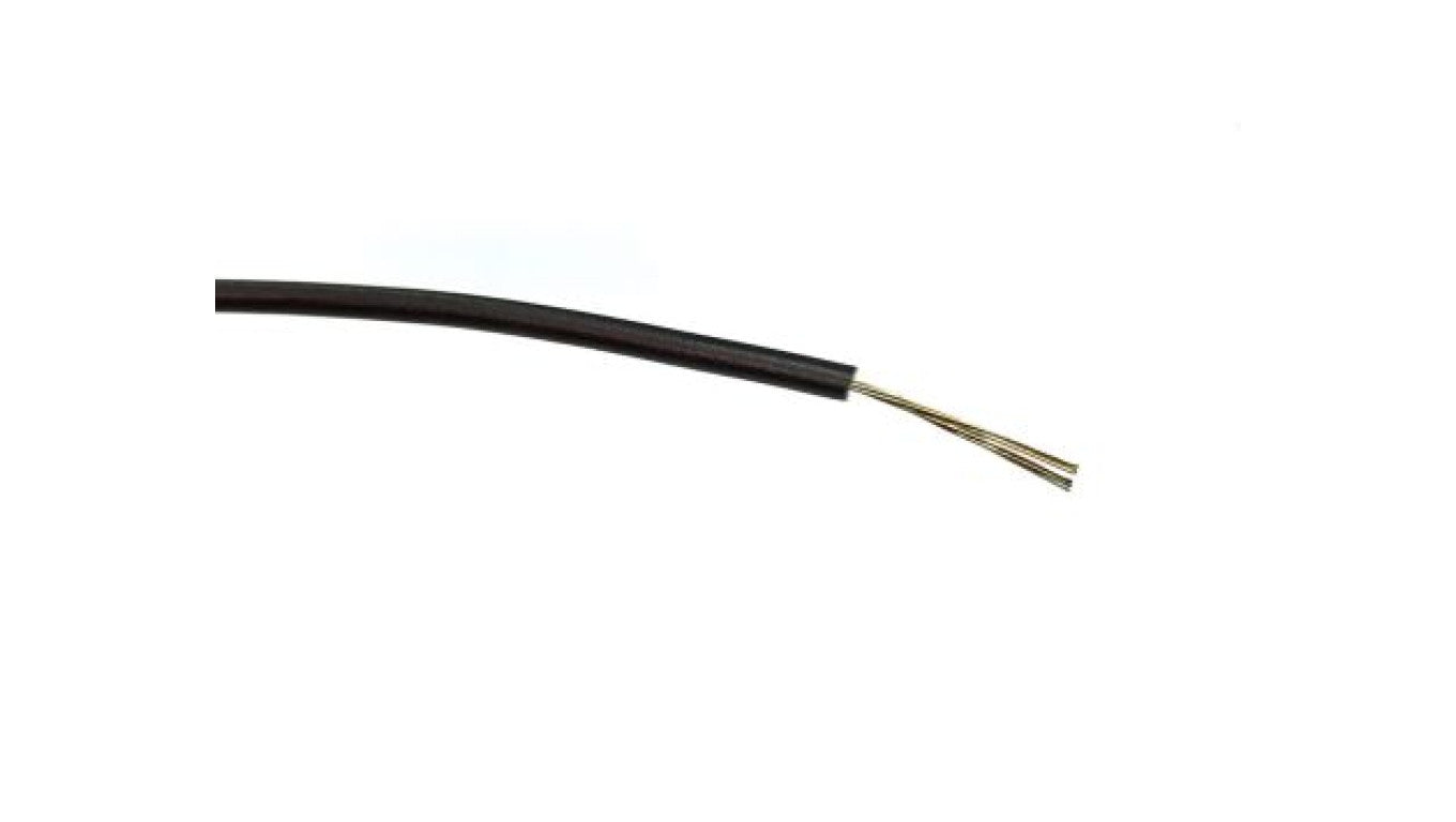 Przewód jednożyłowy linkowy, 0,2 mm², 7/0,2 mm, 24 AWG, PVC, 1 kV AC, Czarny, dł. 500m, RS PRO