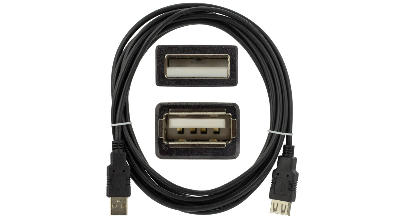 NEKU Kabel przedłużacz USB 2.0 A (wtyk / gniazdo) czarny 0,8m