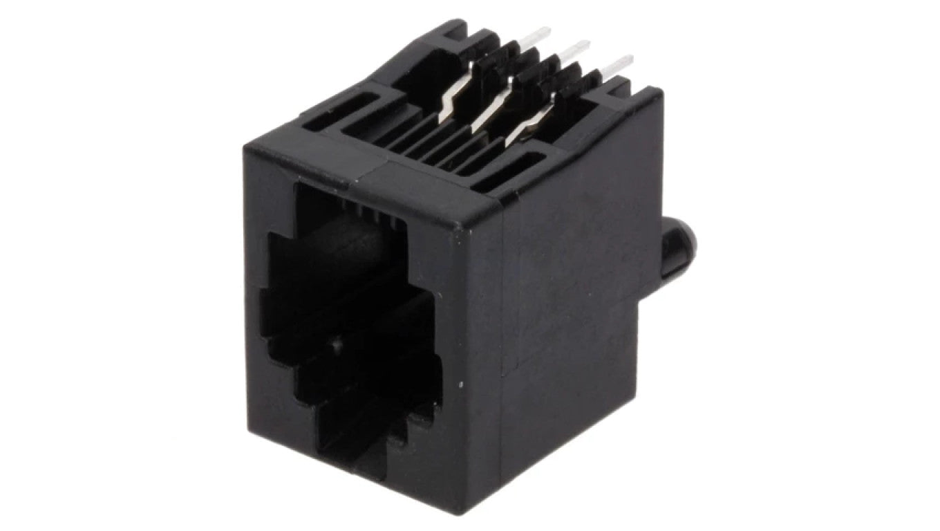 Gniazdo RJ12 6-PIN Układ 6p6c THT proste 16,51mm 5520425-3