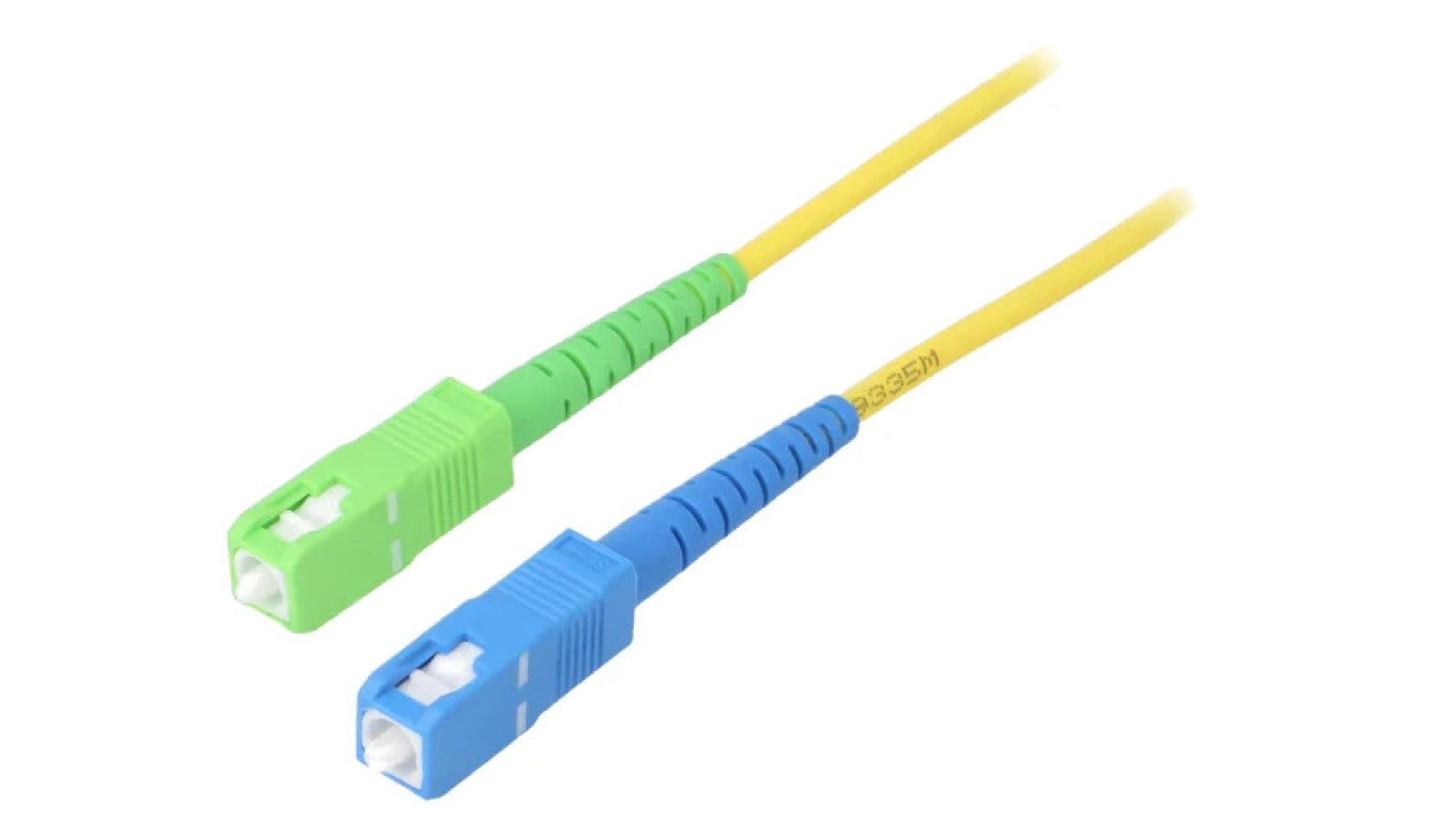 Patch cord światłowodowy OS2 SC/APC,SC/UPC 25m LSZH żółty 59665