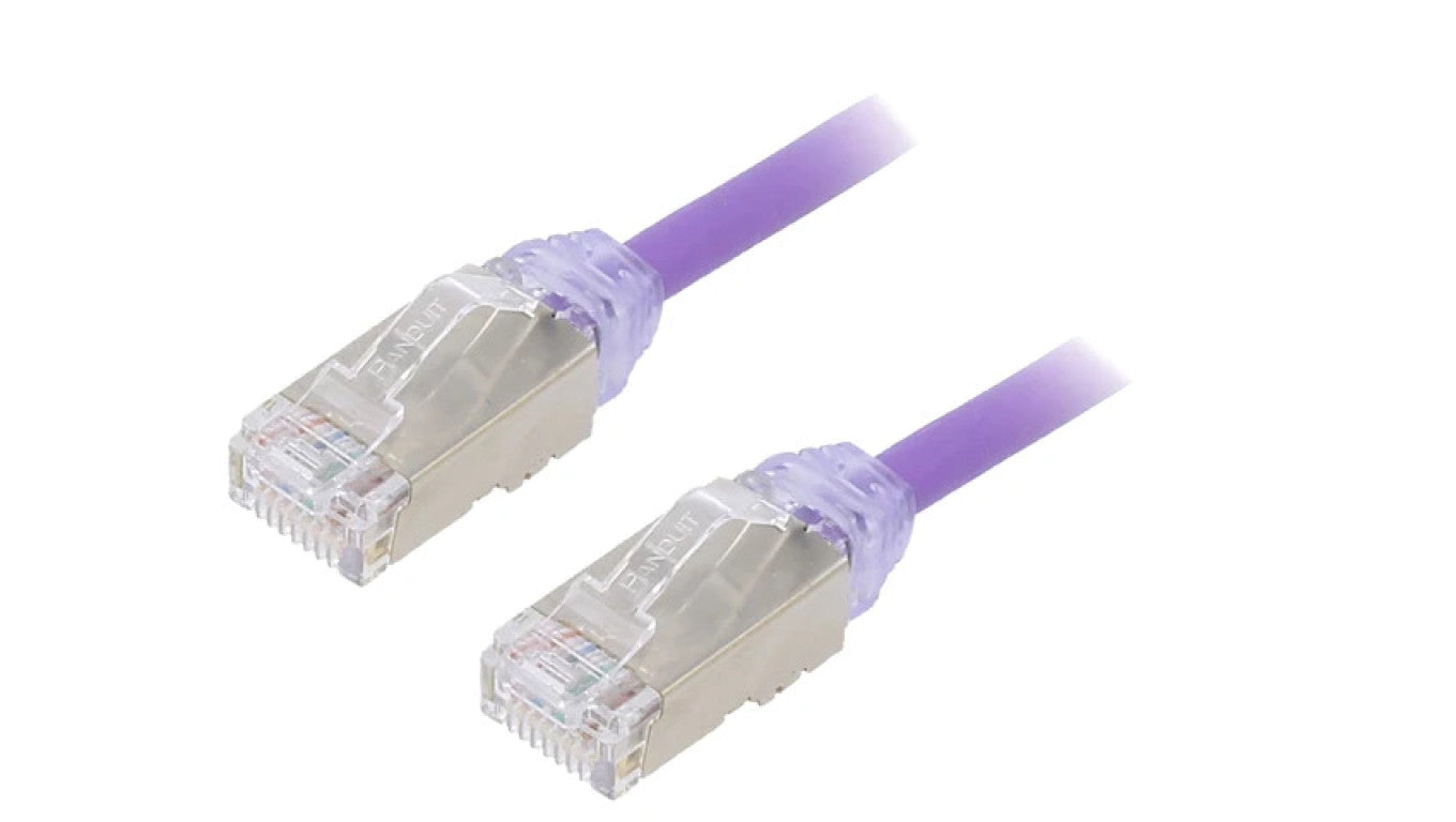 Patch cord F/UTP,TX6A-28™ 6a drut Cu LSZH fioletowy 3m 28AWG STP28X3MVL