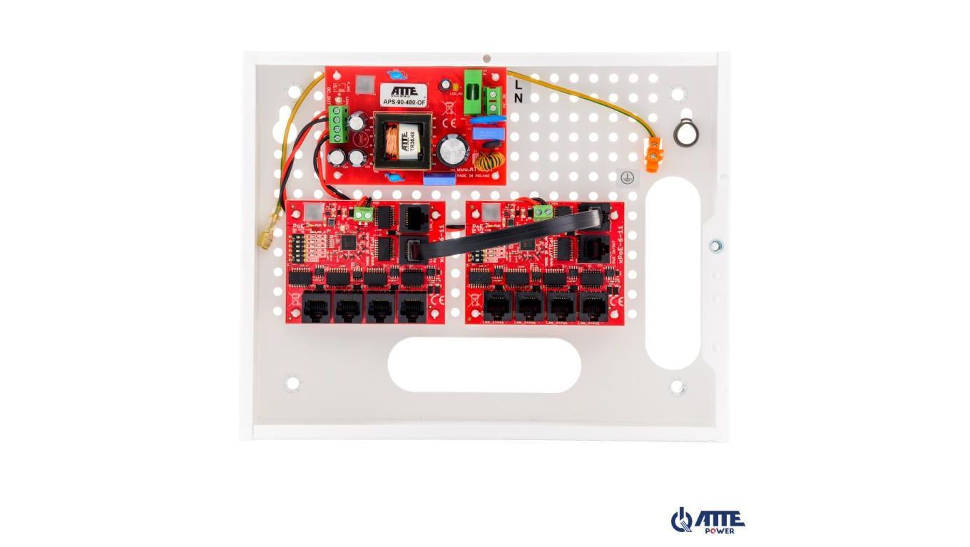 Zestaw do 9 kamer IP switch PoE 9P+1UP ATTE IP-9-11-E