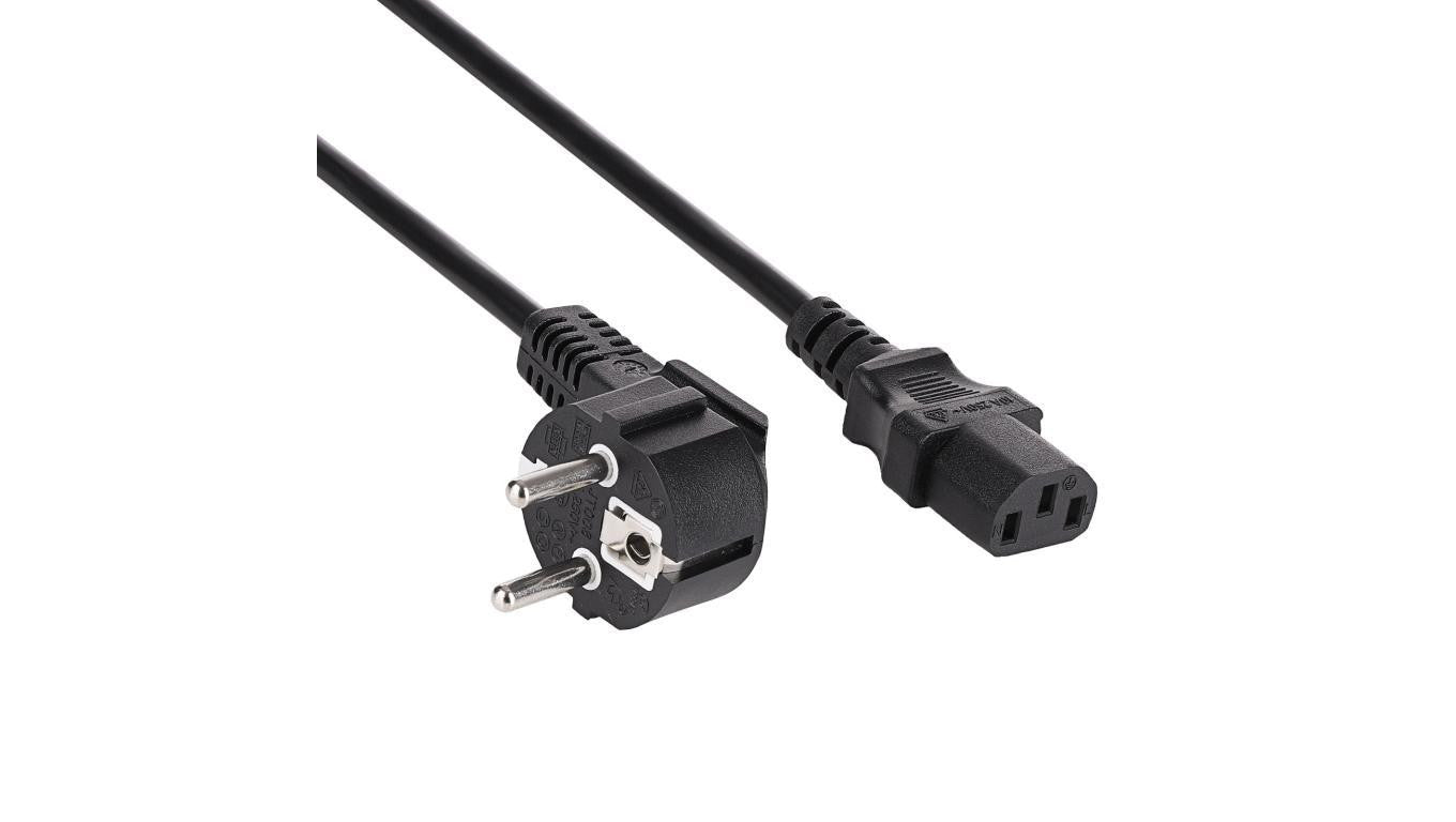 Kabel zasilający Akyga AK-PC-01S CU 3x1.5mm² CEE 7/7 / IEC C13 1.5m