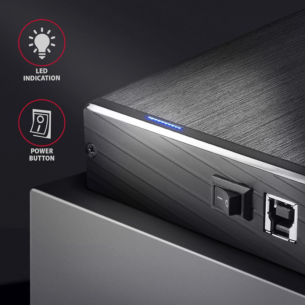 Obudowa zewnętrzna AXAGON EE35-XA3 aluminiowa, USB 3.2 Gen 1 SATA 3G 3.5"