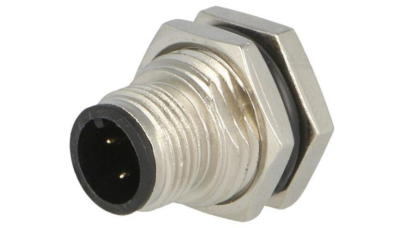Złącze M12, męskie, PIN:4, gniazdo, proste, 250V M12A-04PMMS-SF8001