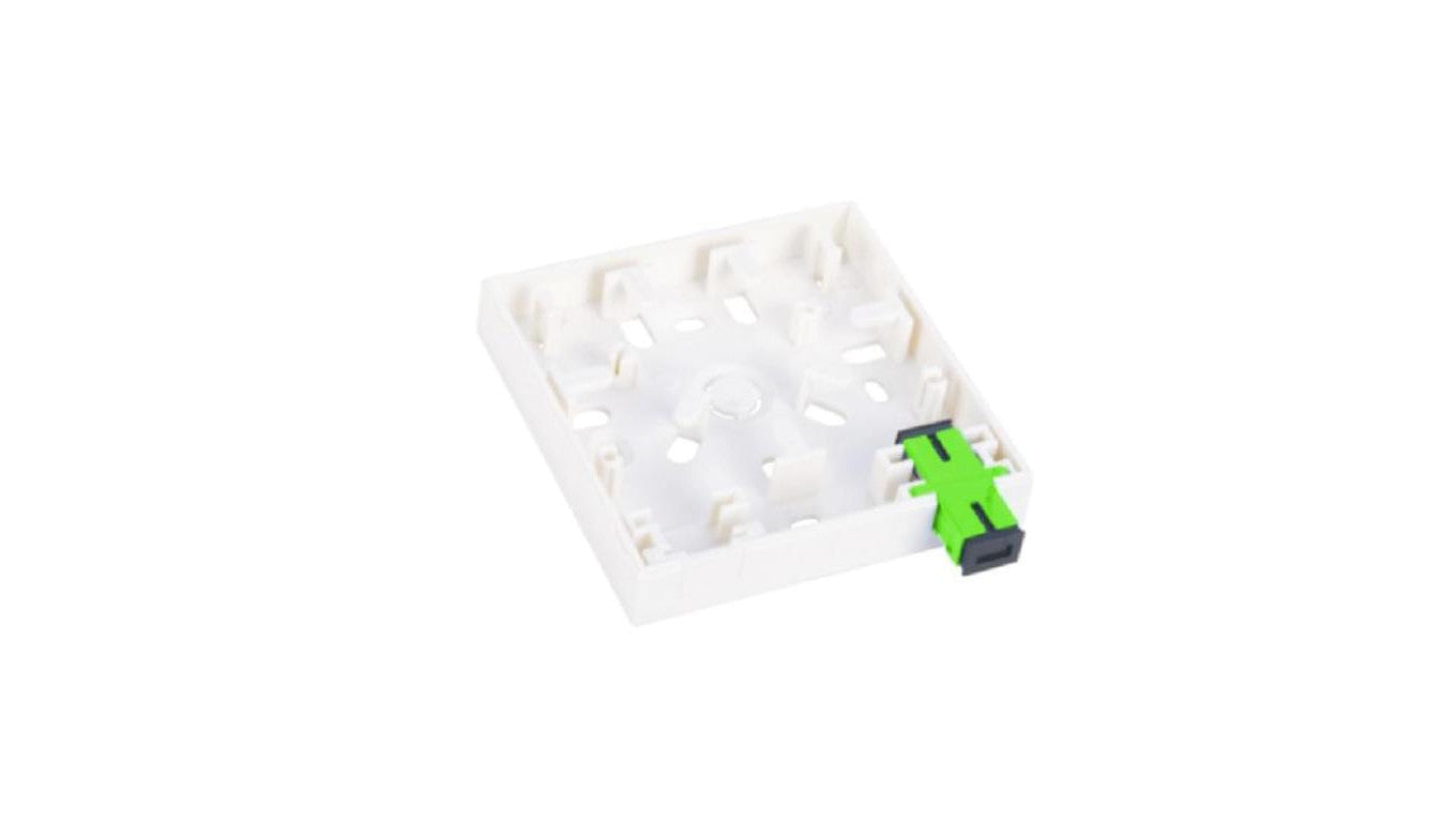 Gniazdo naścienne FTTH 2C (2 x SC simplex) bez adapterów FOPA-2A-01