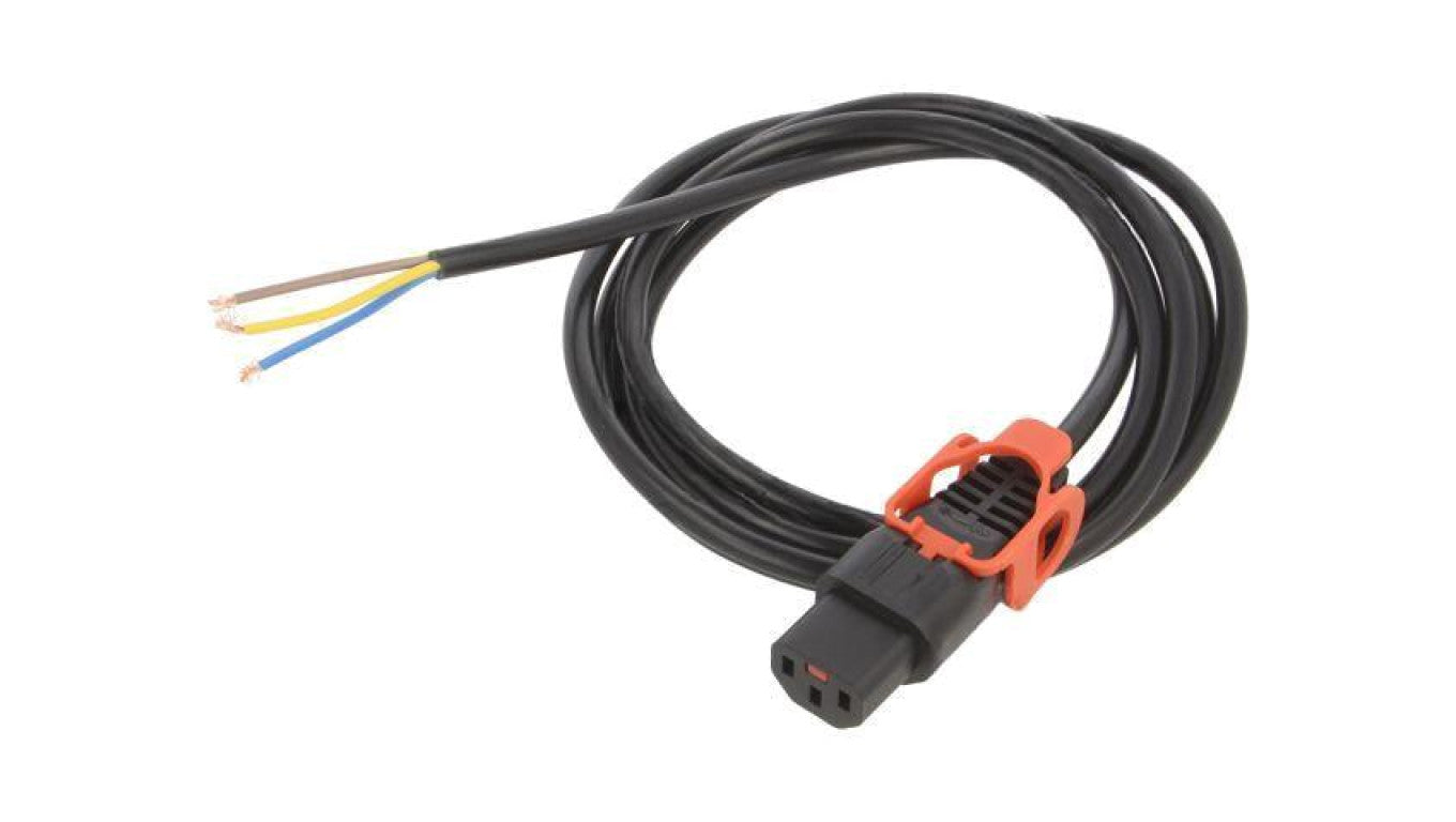 Kabel IEC C13 żeński 2m z blokadą IEC LOCK+ IL13P-SE-H05-3100-200