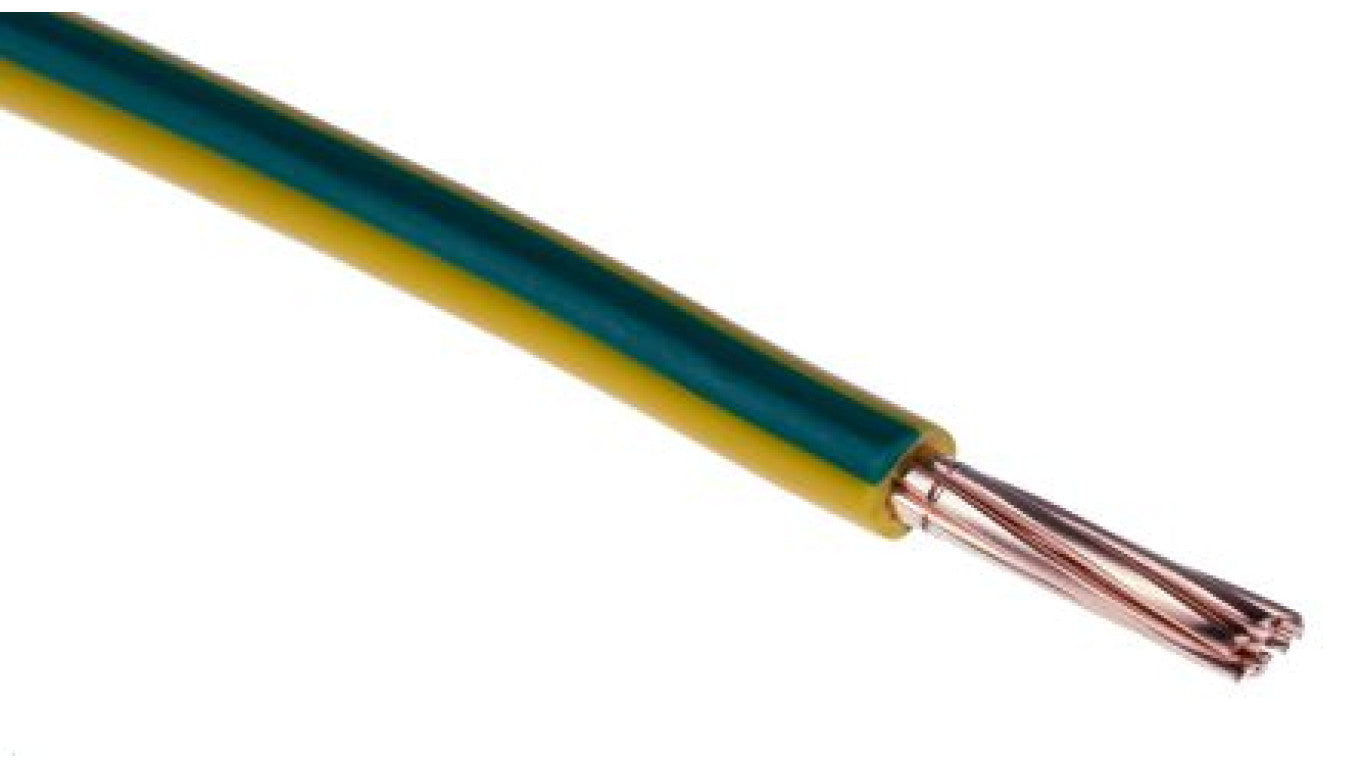 Przewód instalacyjny, 6491X, H07V-R, 10 mm² CSA , 750 V, kolor: Zielony/Żółty