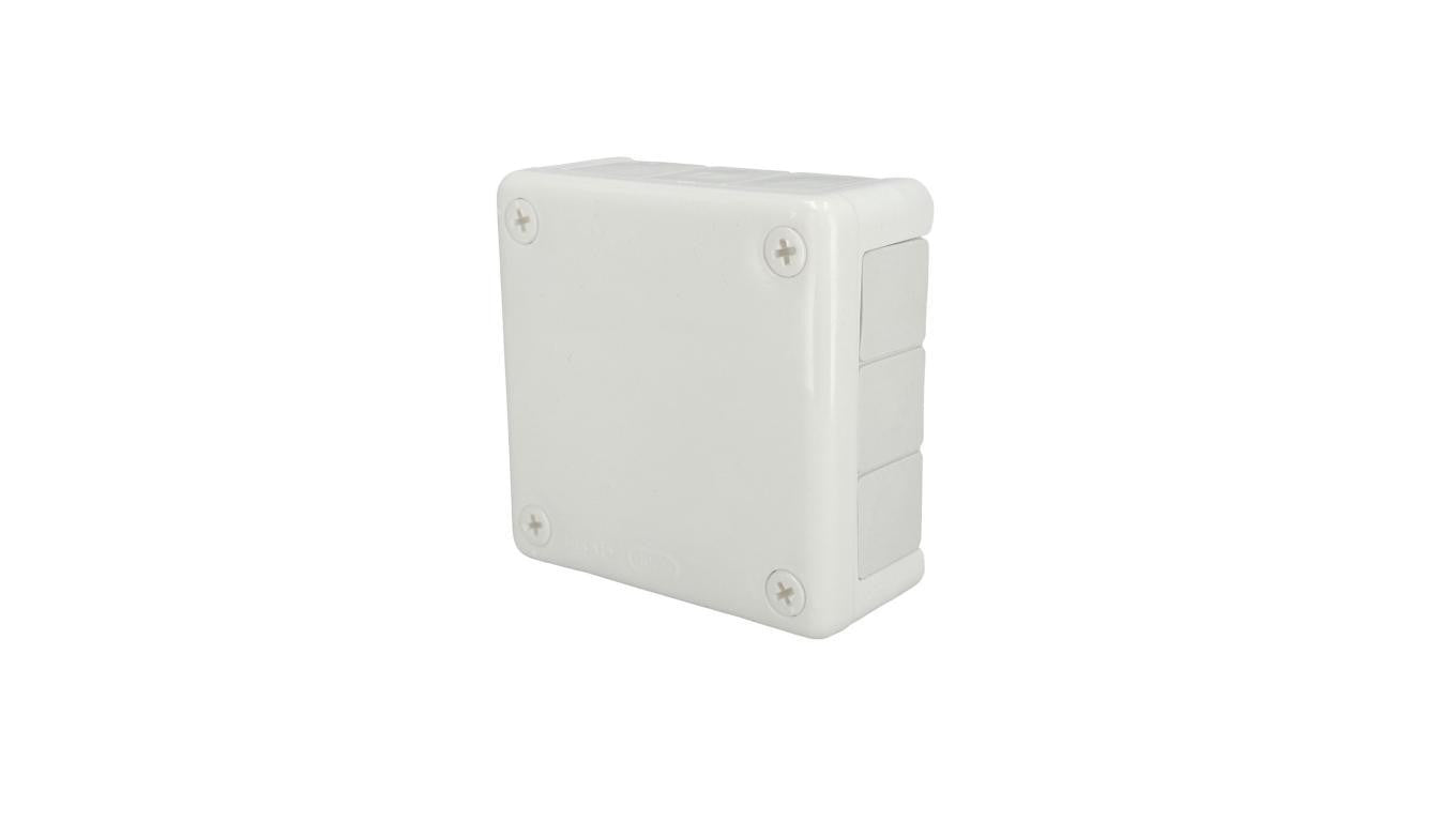 Puszka hermetyczna natynkowa 98x98x42mm 12-wlotowa, z dławikami gumowymi, IP55 zamknięcie na wkręty, biała EDO
