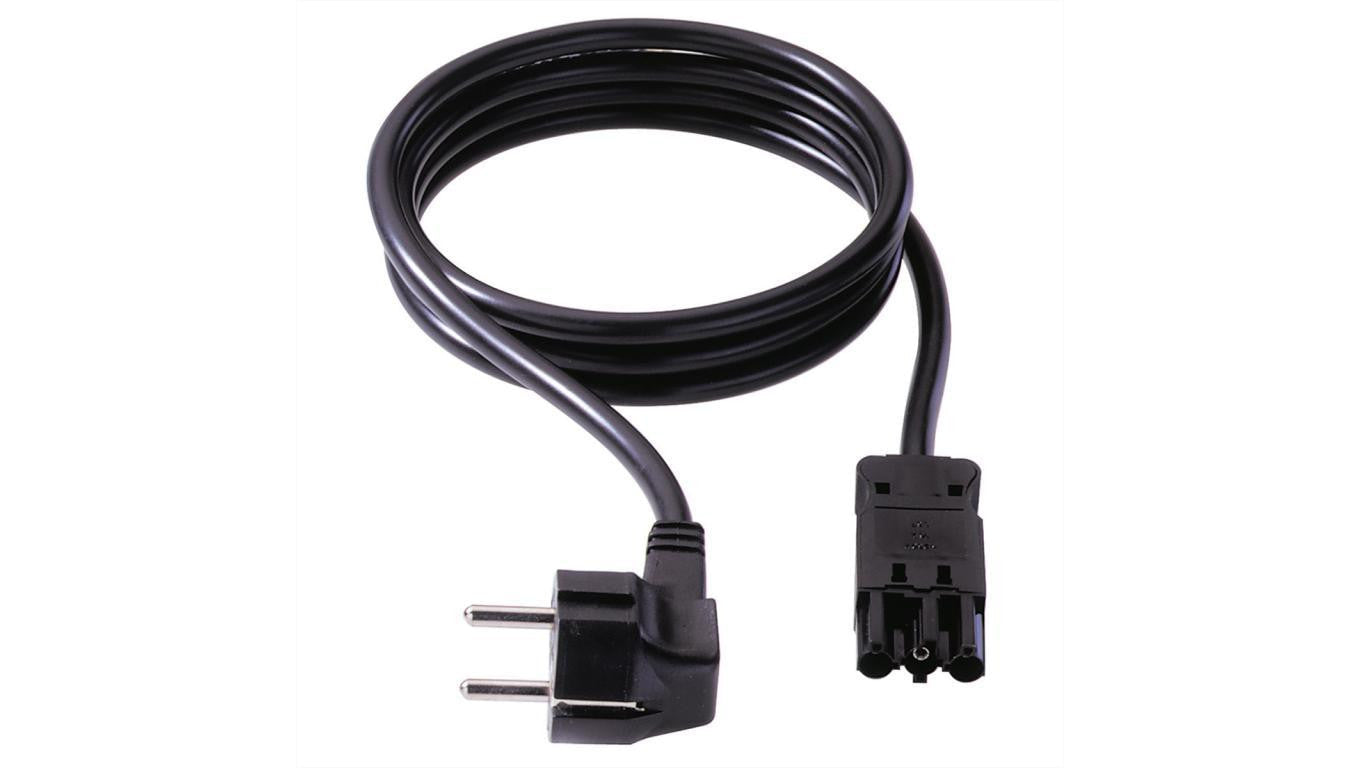 Kabel zasilający BACHMANN z uziemieniem do styków/urządzeń GST18-3, czarny, 4 m