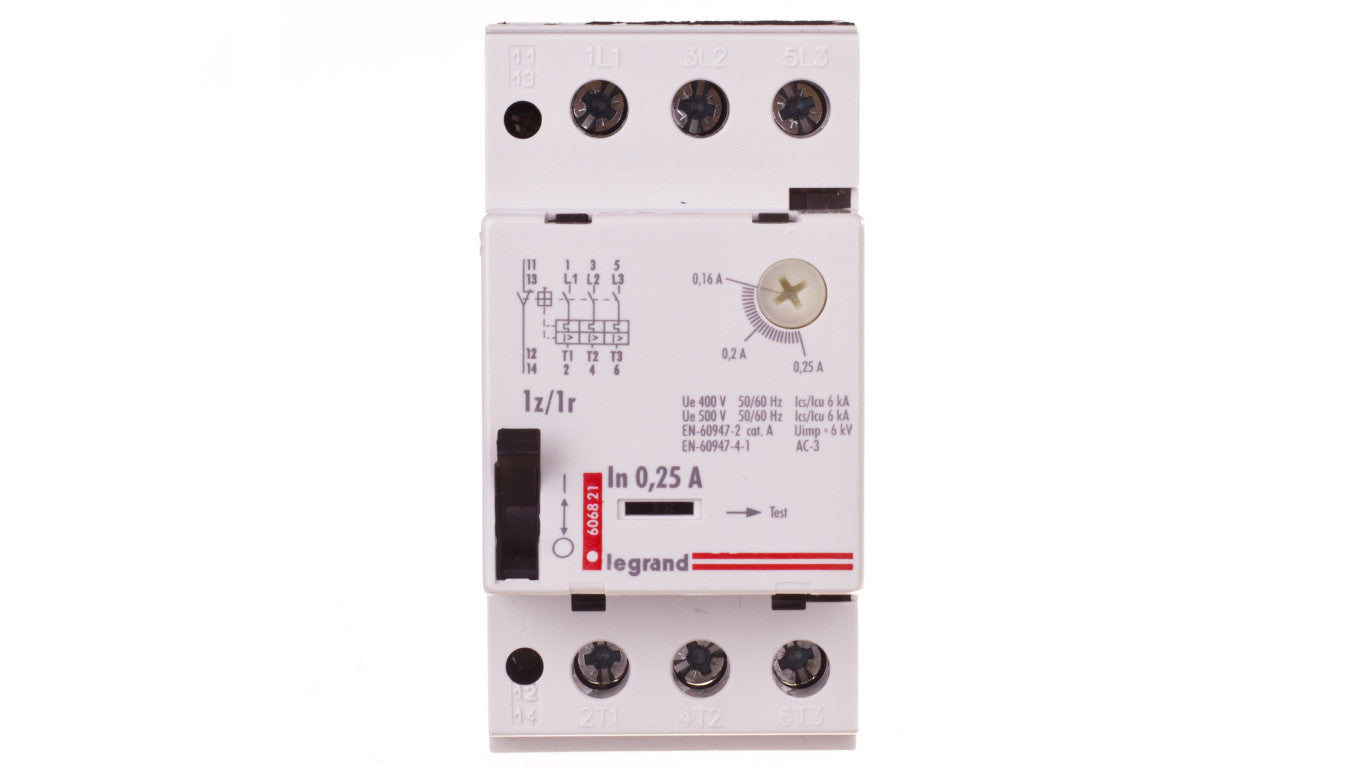 Wyłącznik silnikowy 3P 0,06kW 0,16-0,25A M250 1Z/1R 0,25 606821