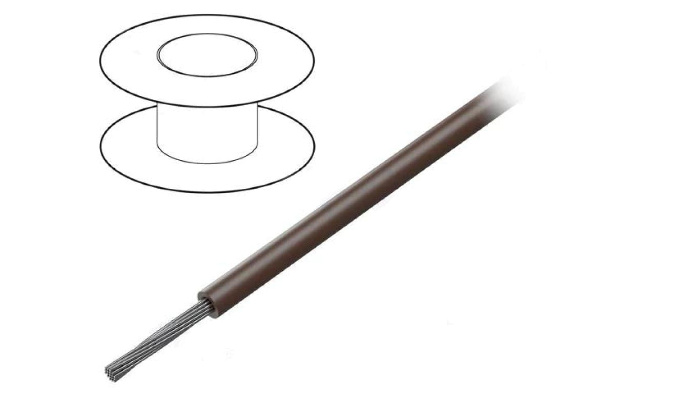 Przewód na rolce 30,5m linka Cu 18AWG PVC brązowy 1kV 1555 BR005