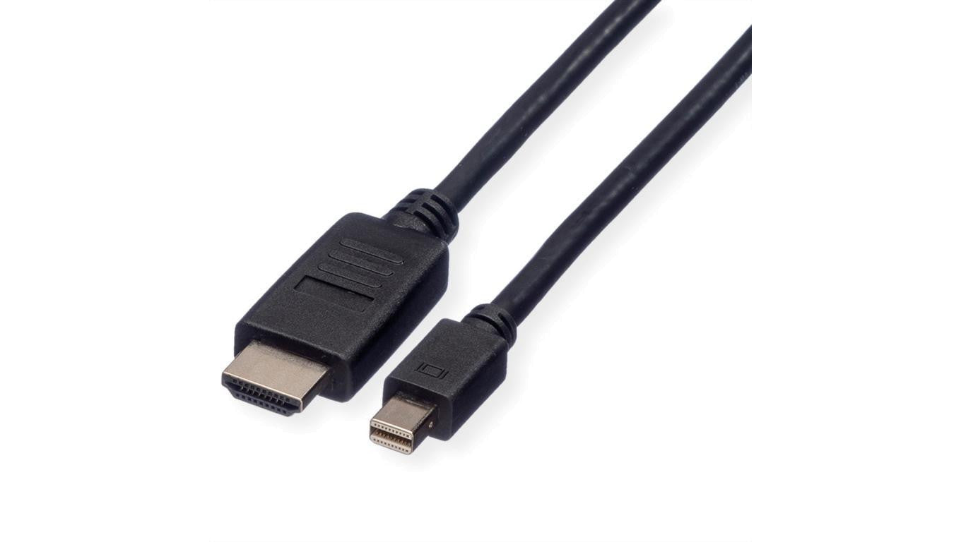 Kabel ROLINE Mini DisplayPort, Mini DP - HDMI, M/M, skręcany, 4,5 m