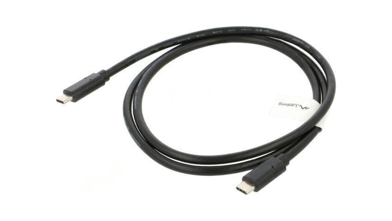 Kabel USB 3.1 USB C wtyk z obu stron złocony 1m czarny 32AWG CA-CMCM-32CU-0010-BK