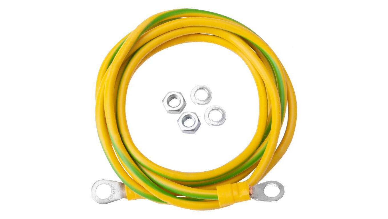 Kabel uziemiający gotowy zestaw z nakrętkami LGY 4 mm2 1,5m (EK-12)