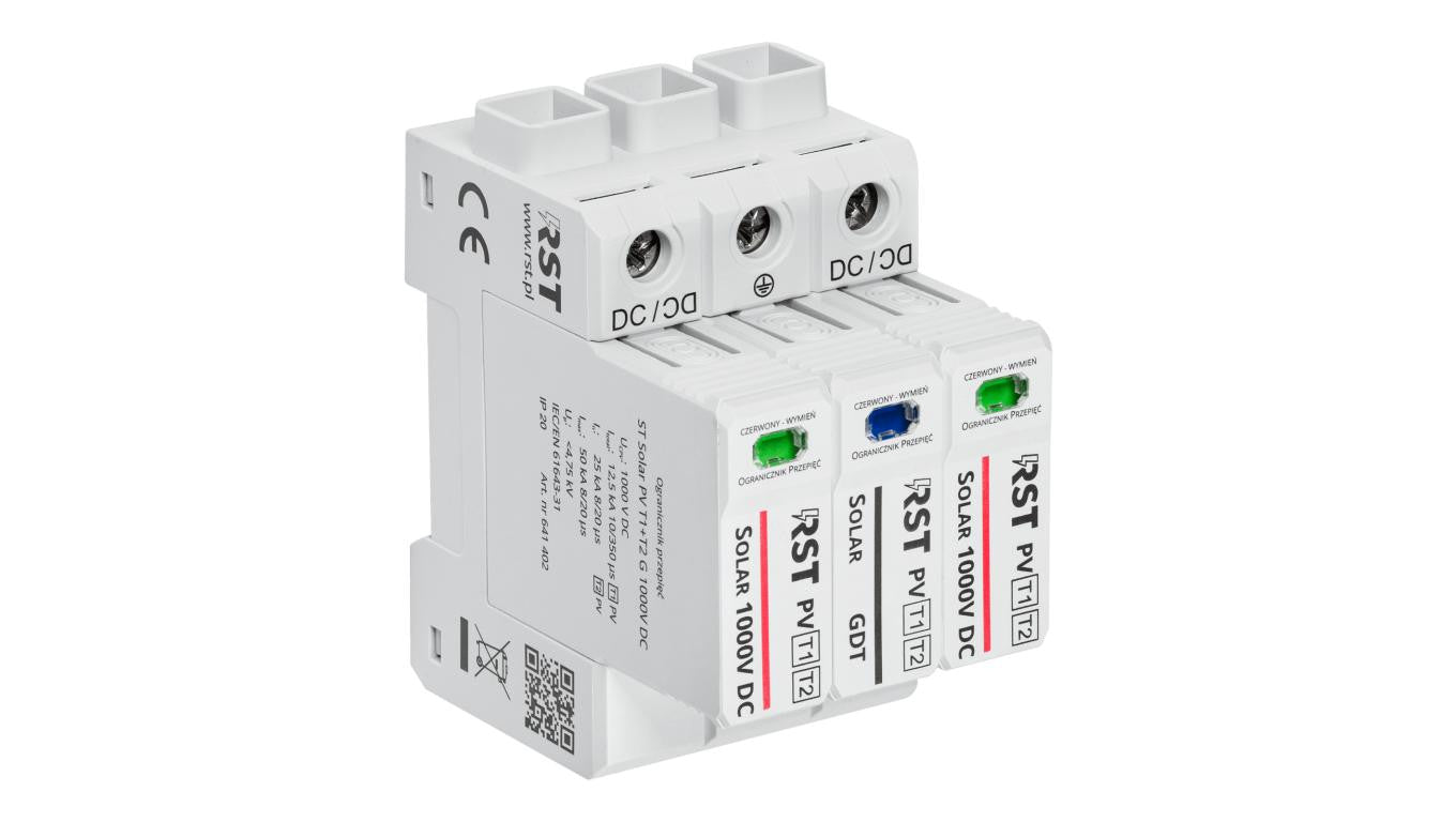 Ogranicznik przepięć T1+T2 DC, RST Solar PV T1+T2 G 1000V DC 641 402