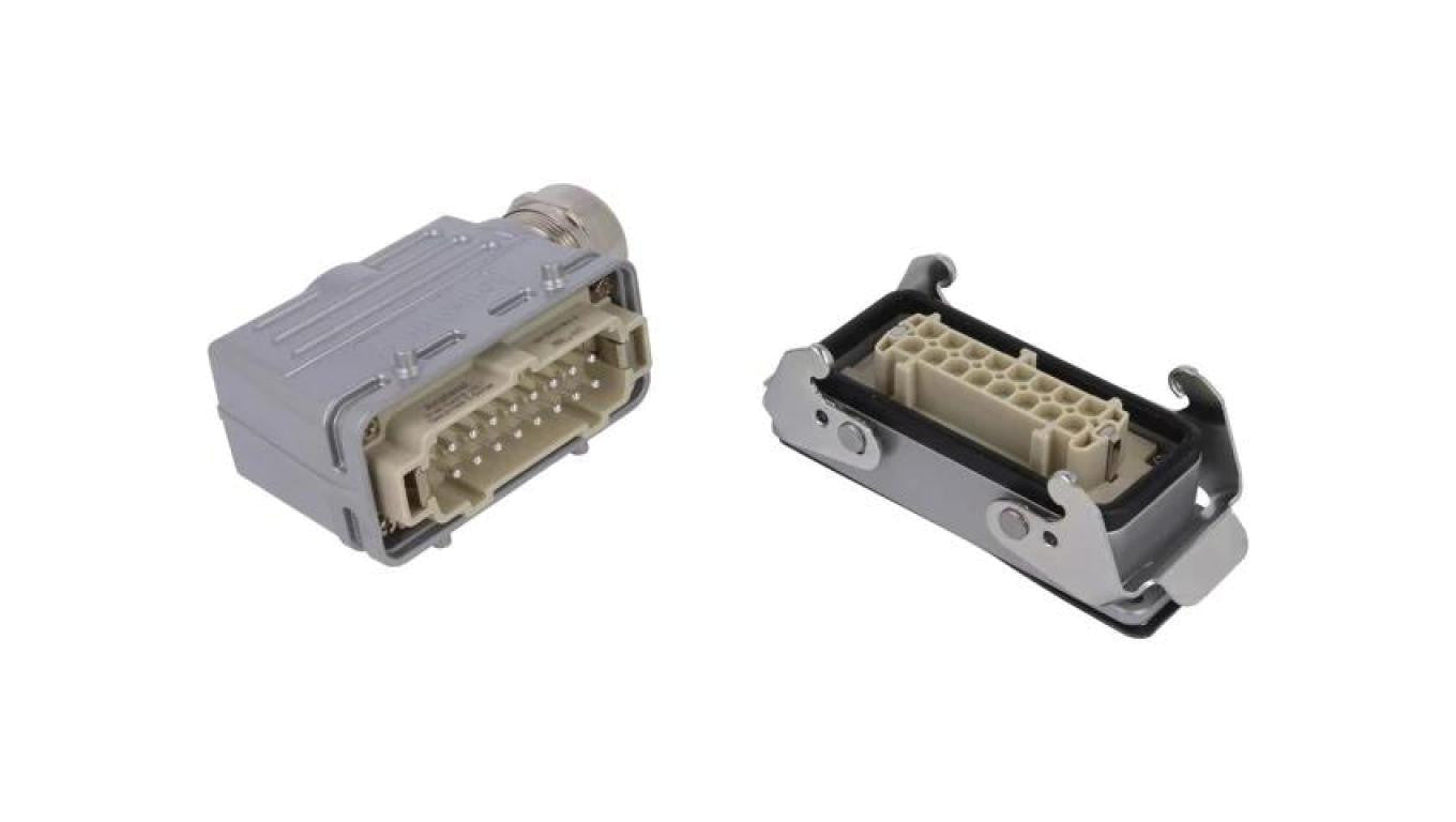 Złącze HDC męski + żeński C146 16-PIN 16+PE rozmiar E16 C146 10E016 922 1