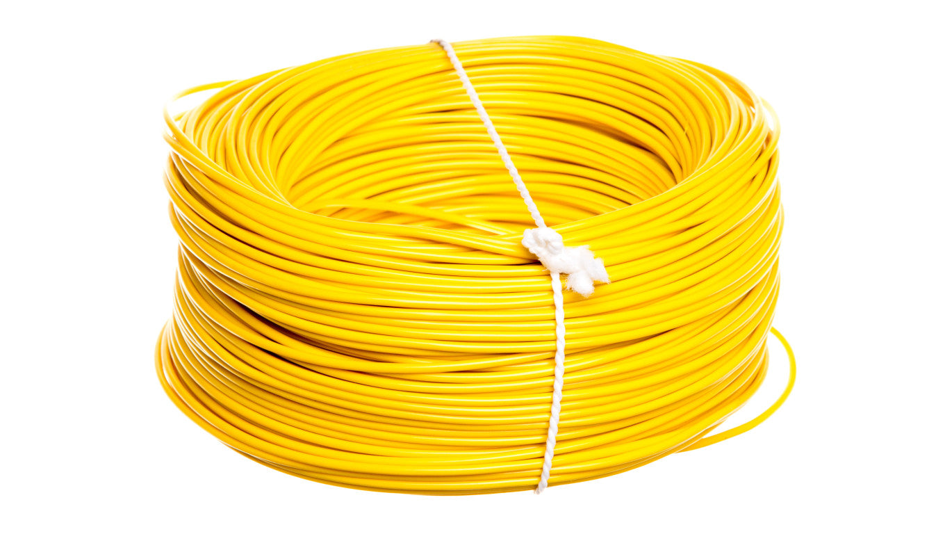 Przewód instalacyjny H05V-K (LgY) 1 żółty /100m/