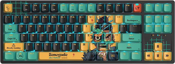 Klawiatura mechaniczna A4TECH BLOODY AT87 RENEGADE USB (Alpha Switches)