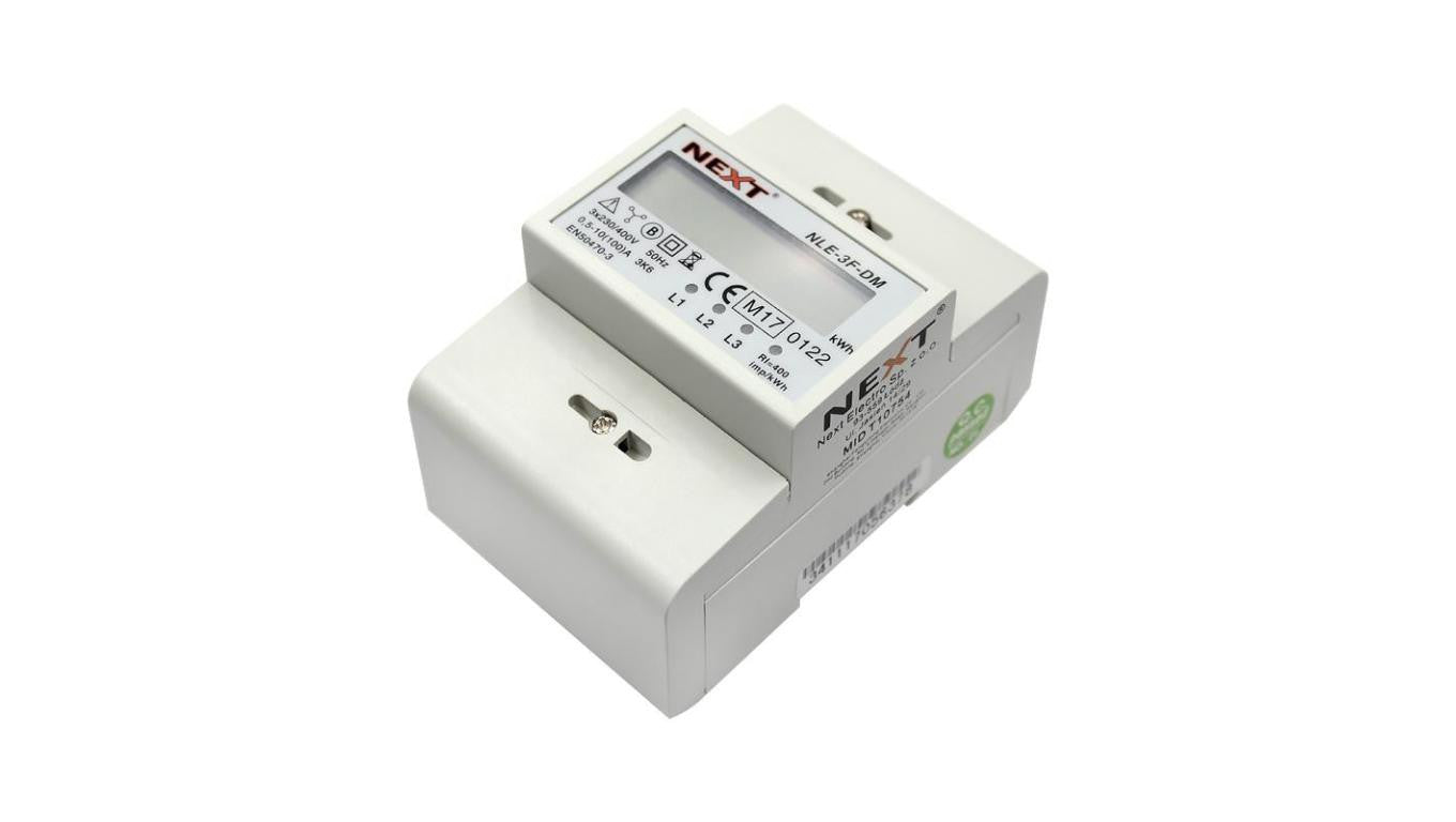Licznik zużycia energii elektrycznej 3fazowy, MID, na szynę DIN TH-35, lb 0,5-10A, lmax 10A NLE3FDM