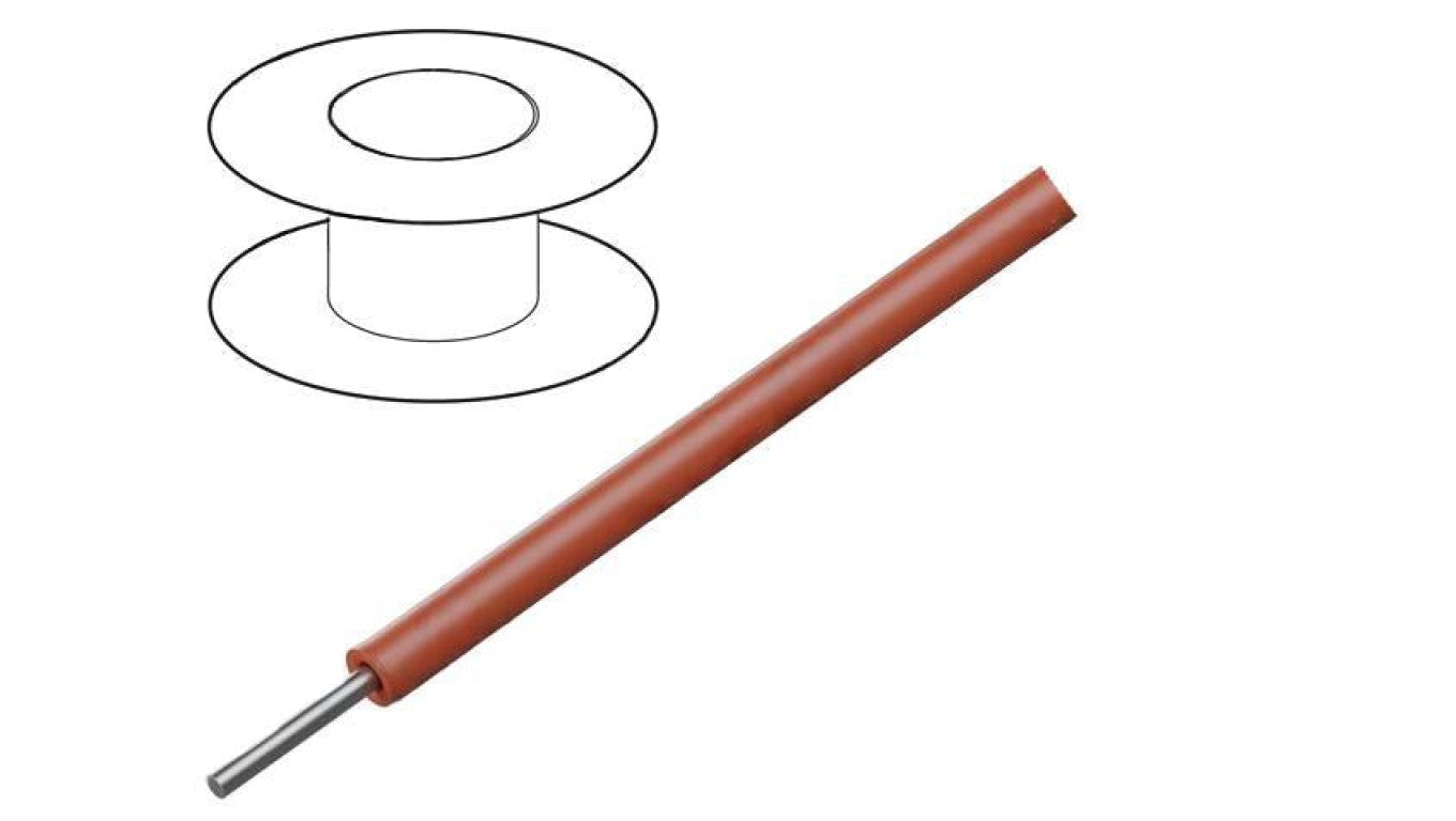 Przewód HookUp Wire d: 24AWG drut Cu ETFE czerwony 30,5m 1808 RD005