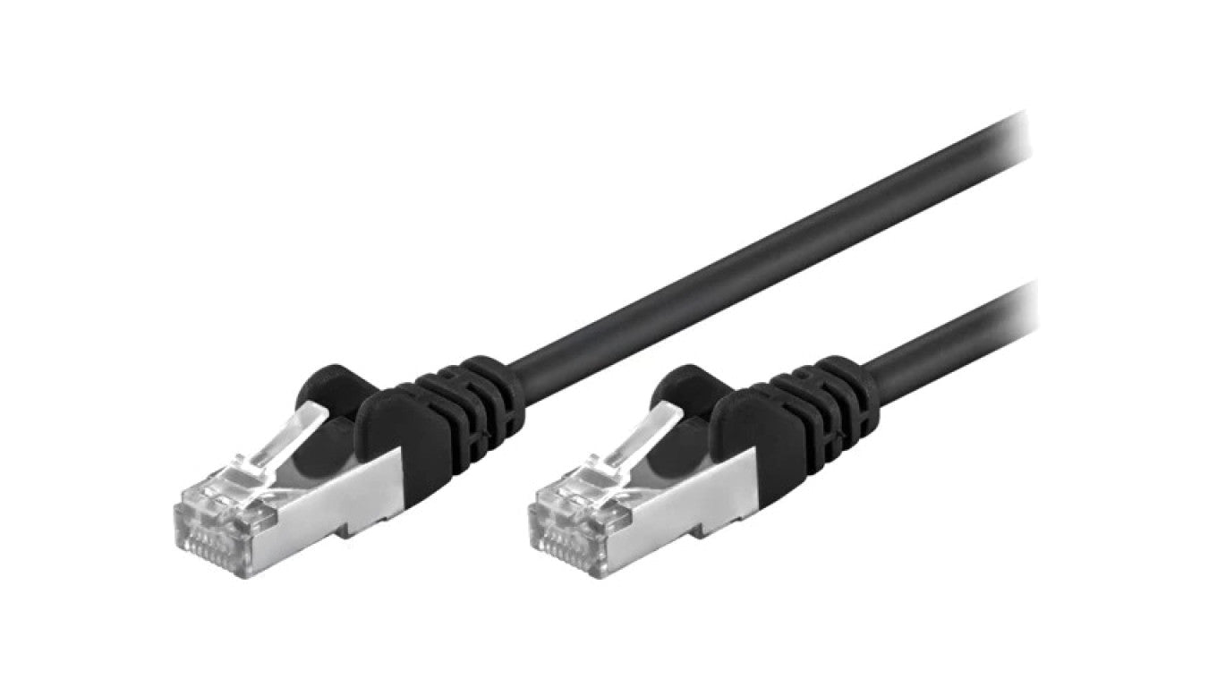 Patch cord F/UTP 5e linka CCA PVC czarny 20m 26AWG 68659