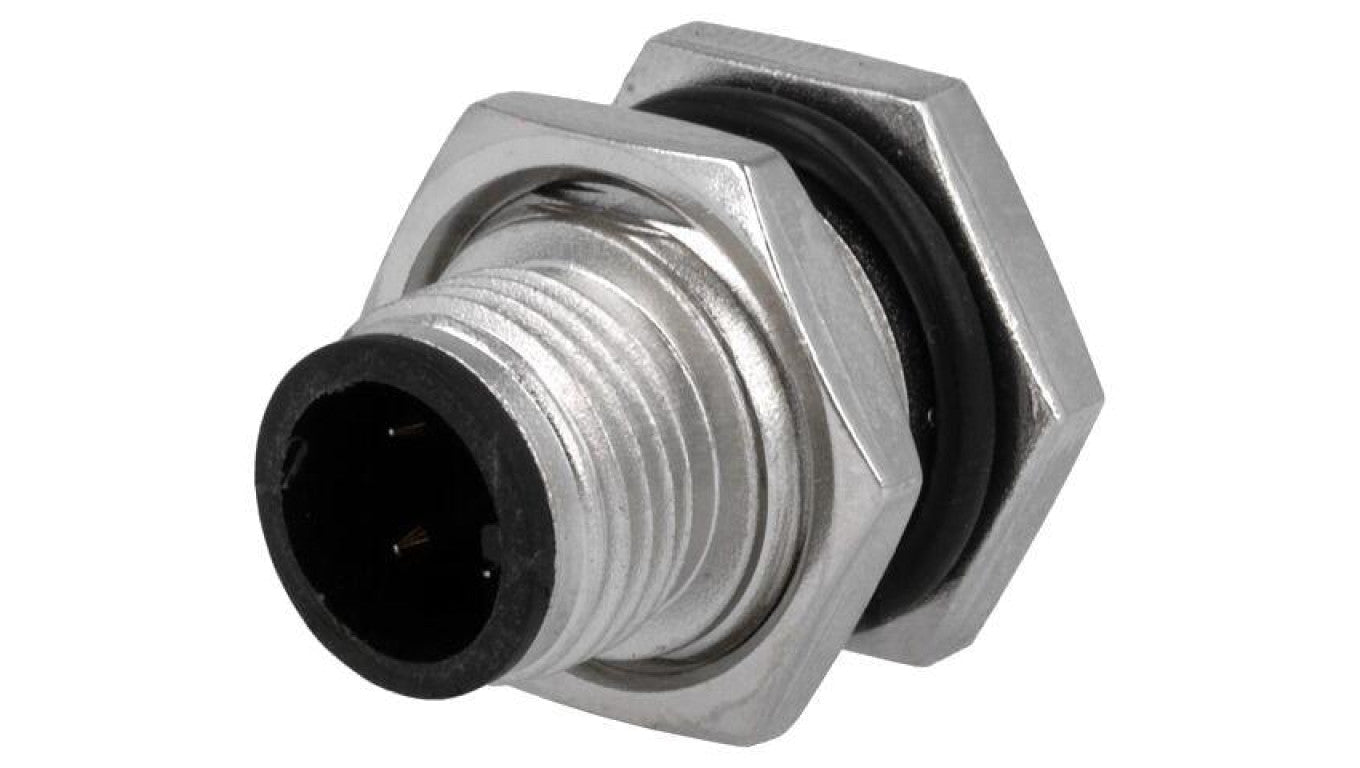 Złącze M12, męskie, PIN:4, gniazdo, proste, 250V M12A-04PMMP-SF8001